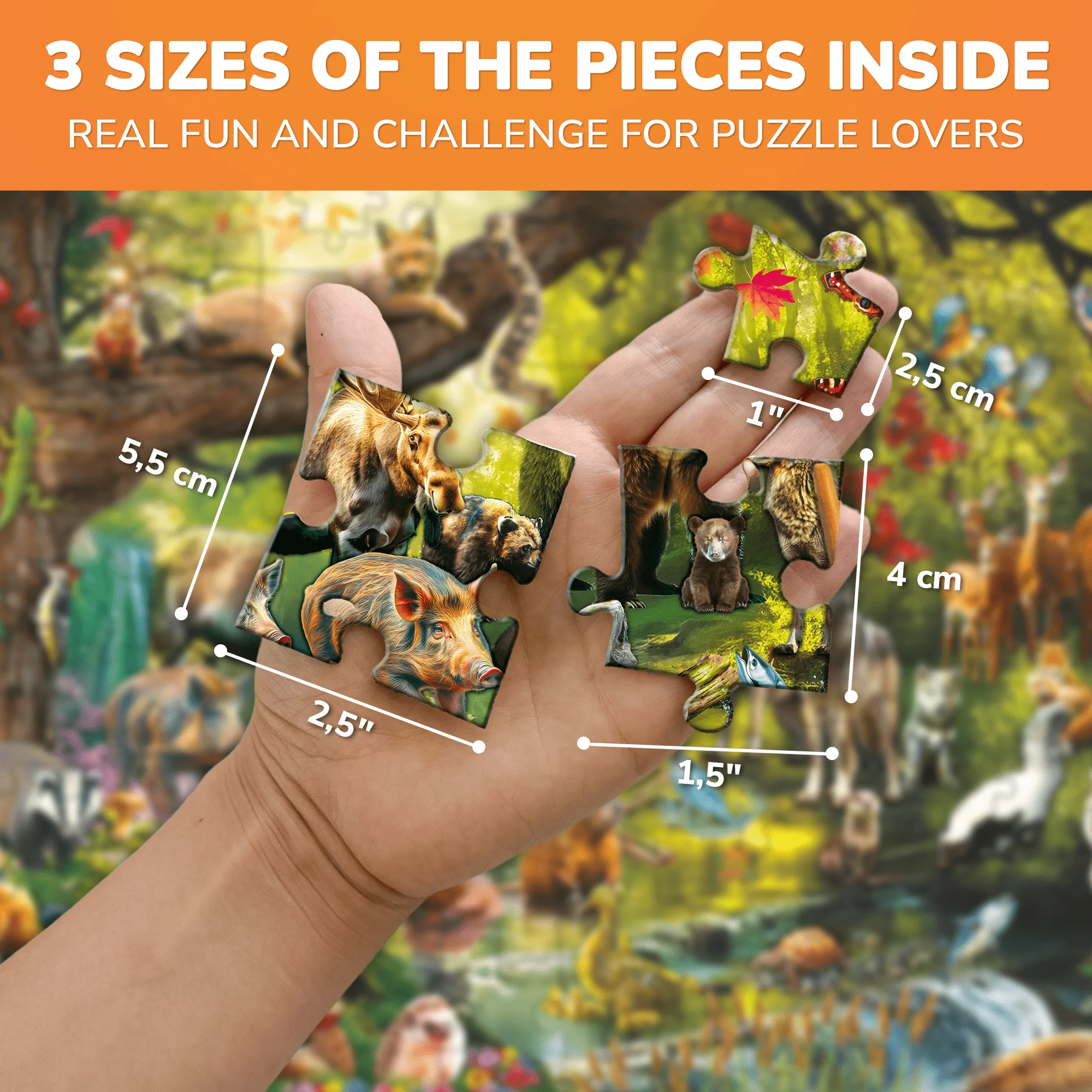 100 Pcs Jigsaw Puzzles for Kids | Forest Animals - Image 4