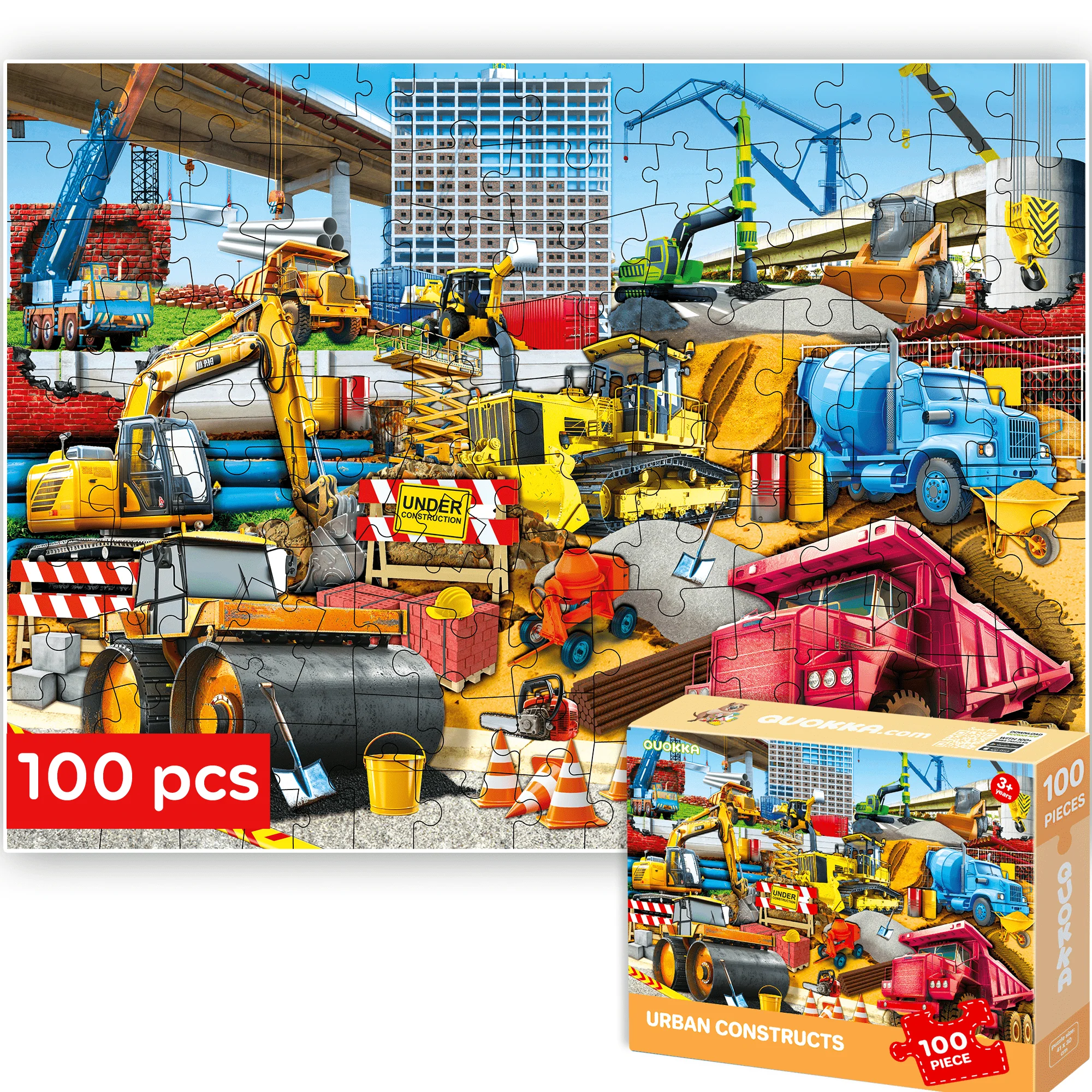 100 Pcs Jigsaw Puzzles for Kids | Urban Constructs