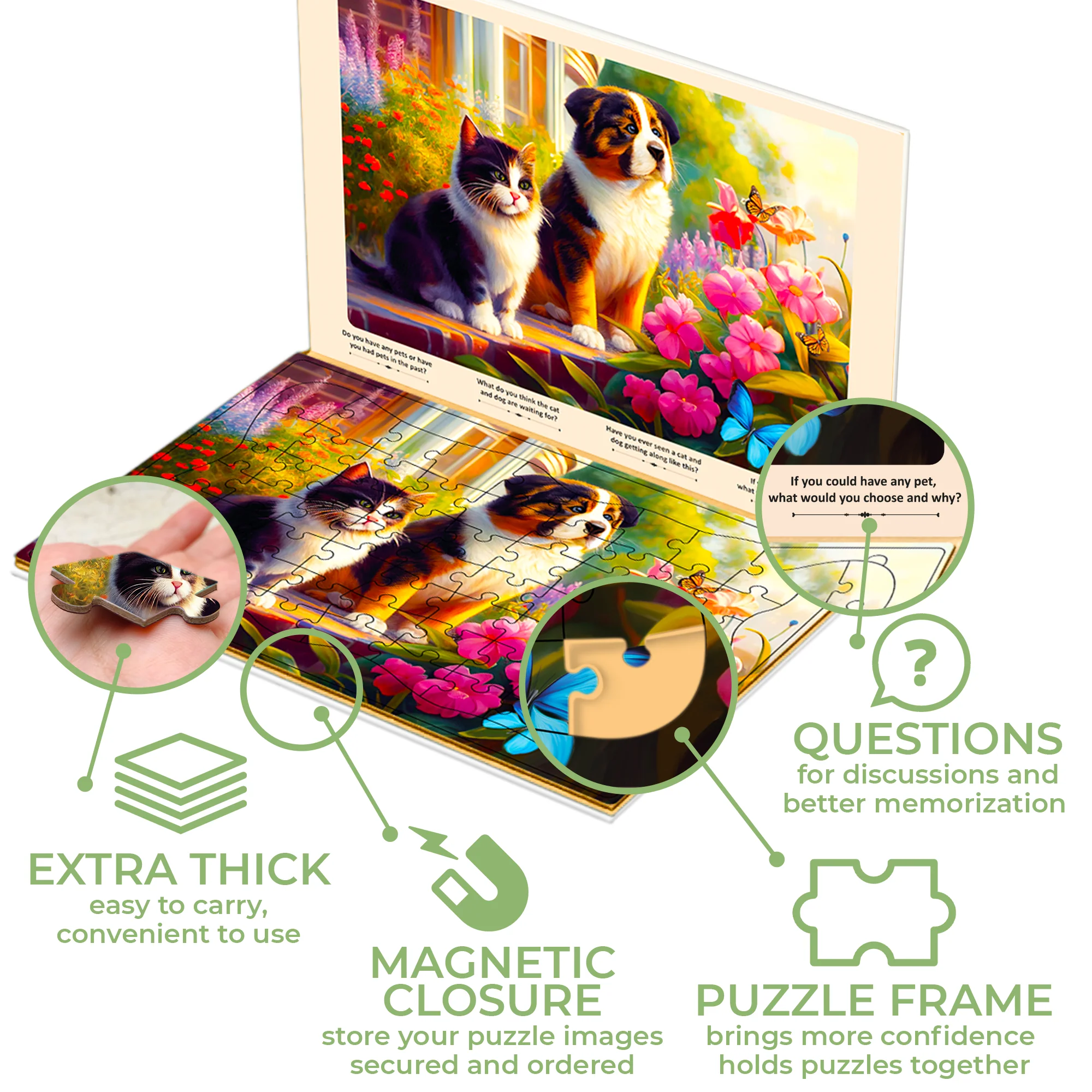 63 Piece Dementia Puzzles for Elderly | Riverside, Cats, and Platform - Image 3