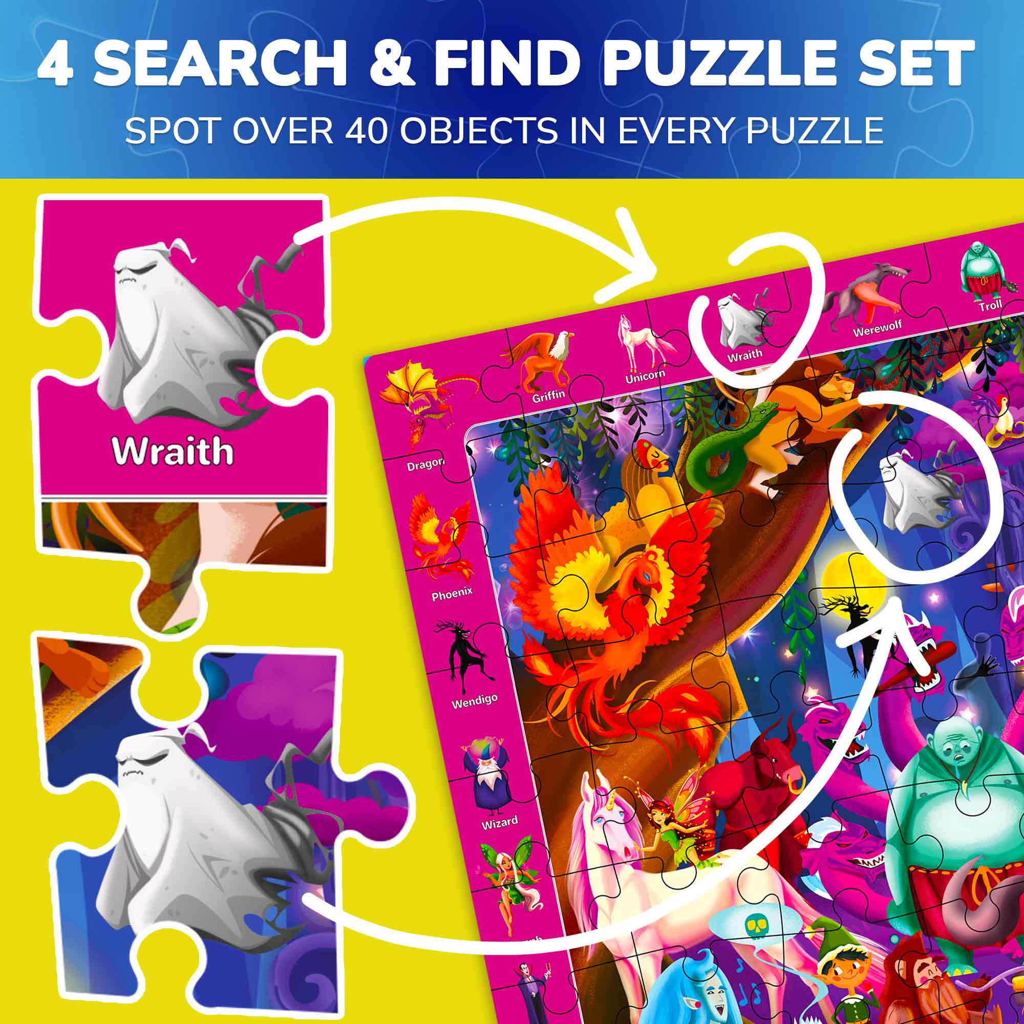 100 Piece Search & Find Puzzles for Kids | Nocturnal Life - Image 3