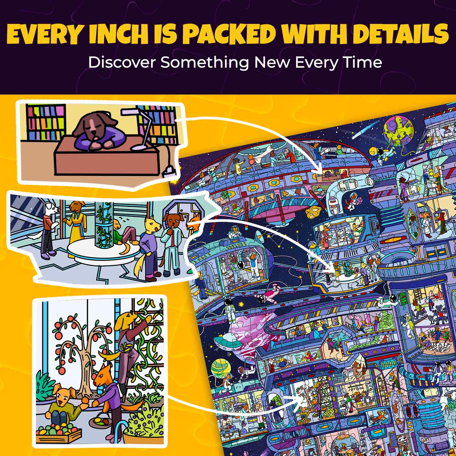 1000 Pcs Jigsaw Puzzle for Adults | Galactic Tails - Image 4
