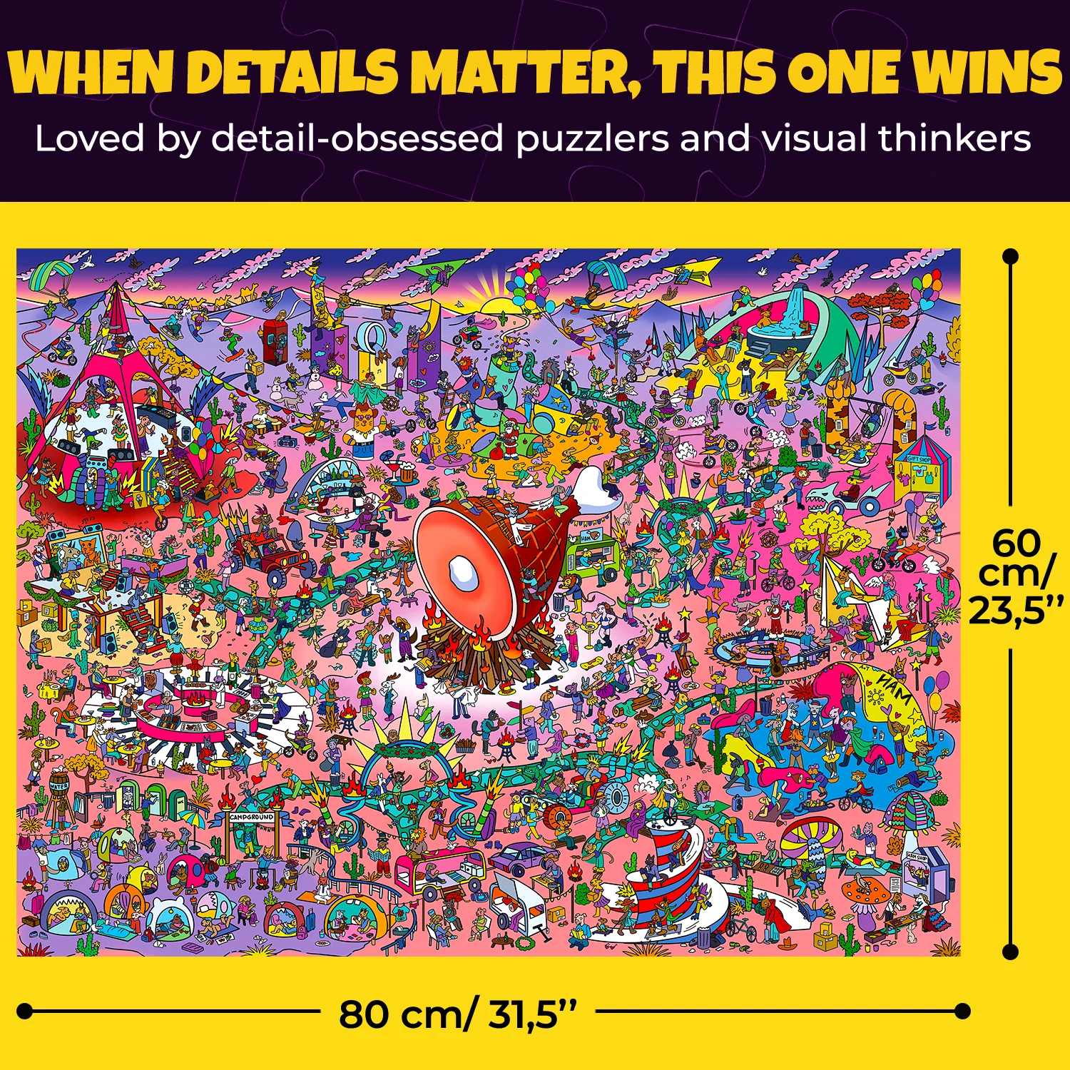 1000 Pcs Puzzle for Adults with Hidden Tasks | Desert Whirl - Image 3