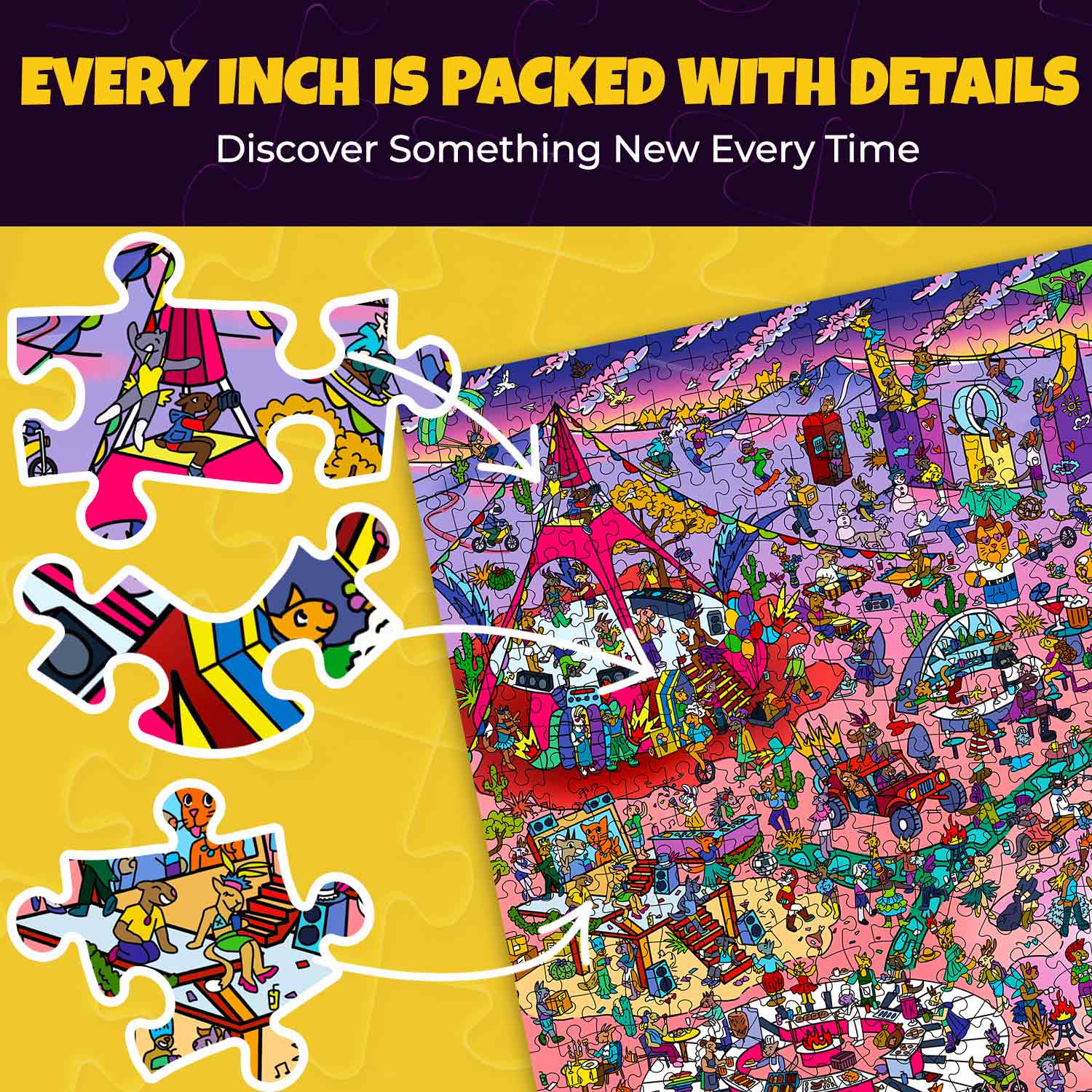 1000 Pcs Puzzle for Adults with Hidden Tasks | Desert Whirl - Image 4