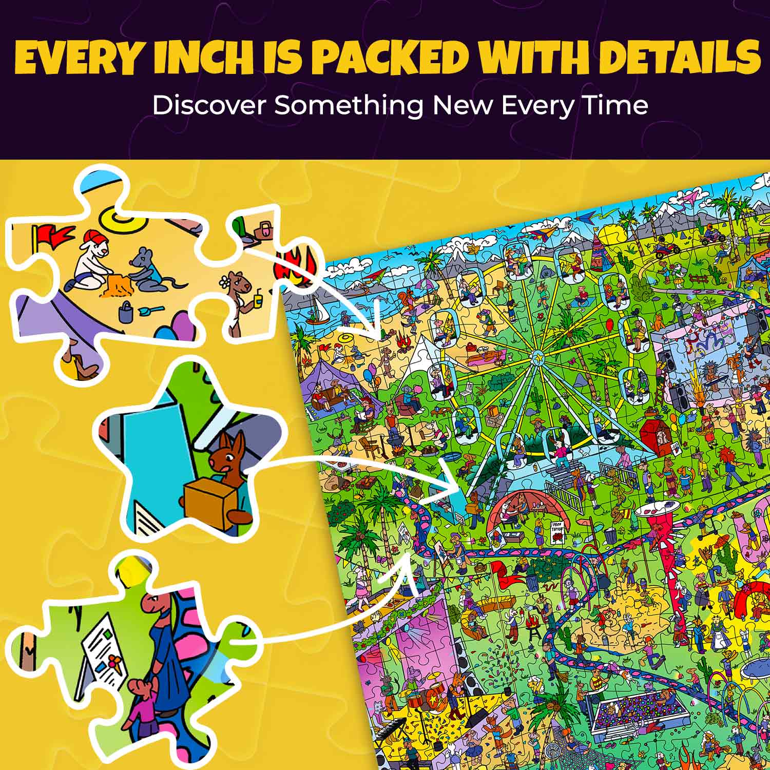 1000 Pcs Puzzle for Adults with Hidden Tasks | Beastival Bash - Image 4