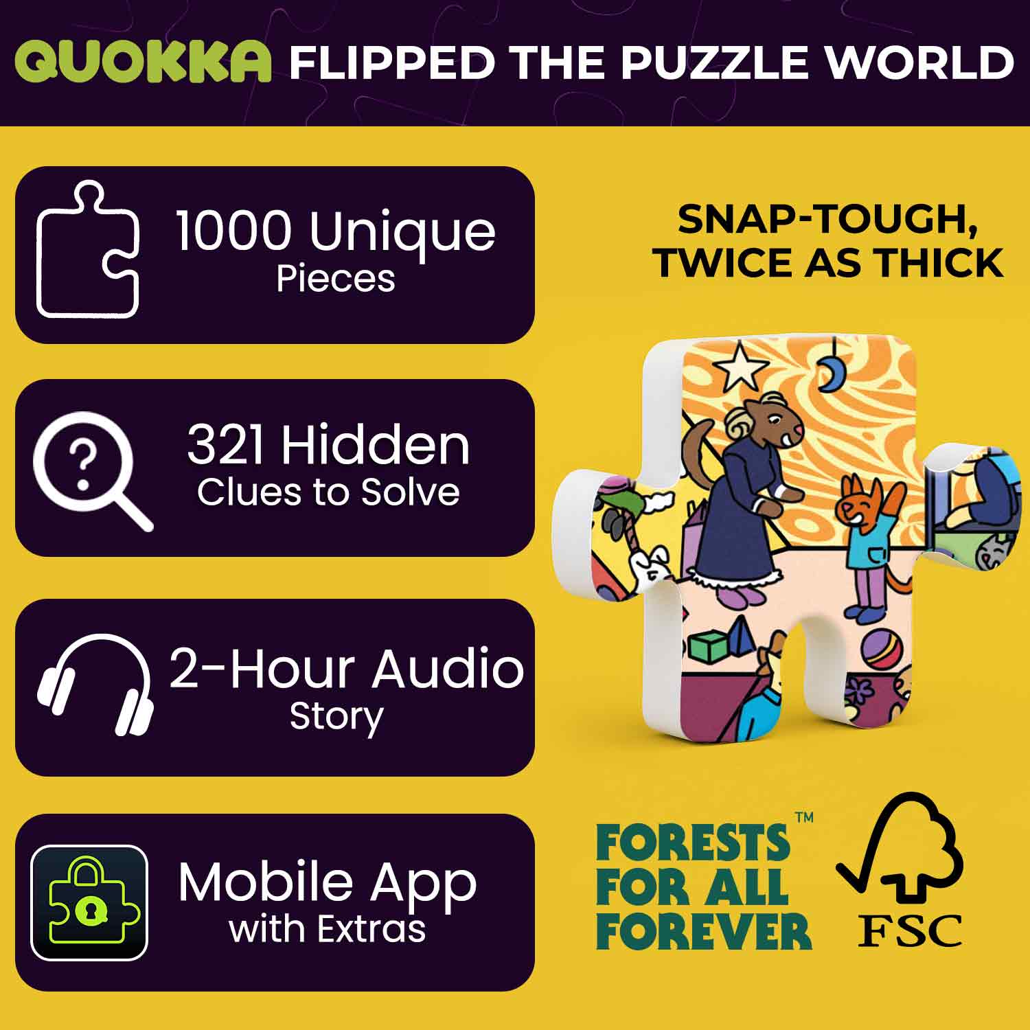 1000 Pcs Puzzle for Adults with Hidden Tasks | Wildeluxe - Image 2