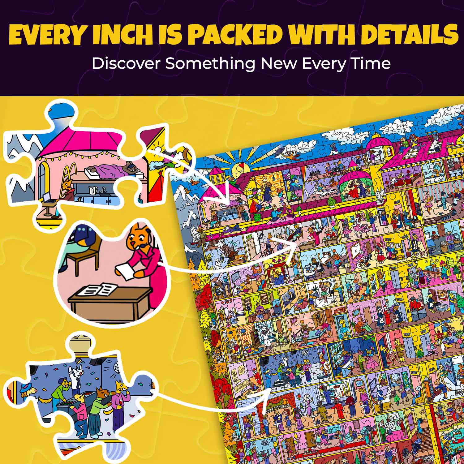 1000 Pcs Puzzle for Adults with Hidden Tasks | Wildeluxe - Image 4