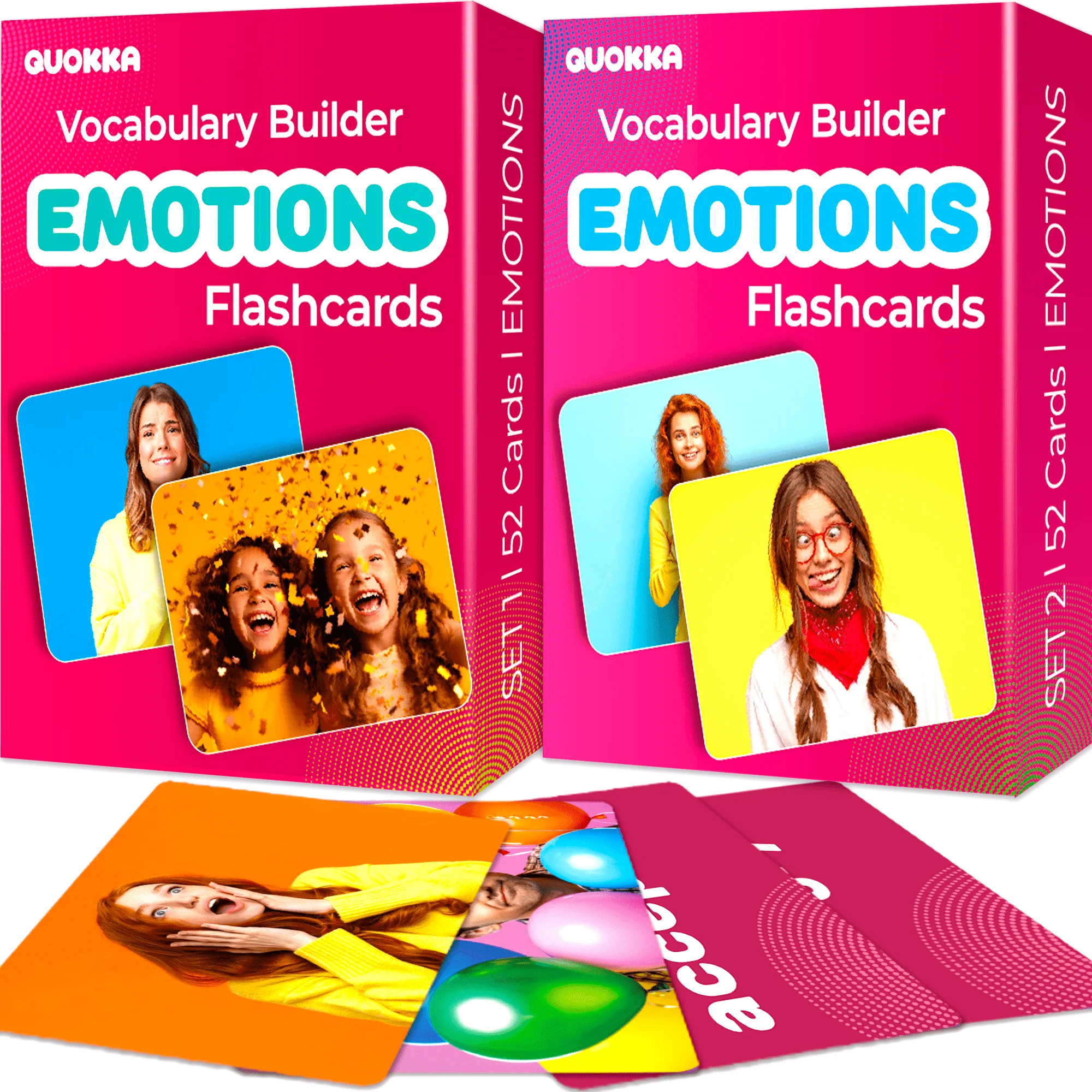 104 Emotions Flash Cards Set for Kids Speech Therapy
