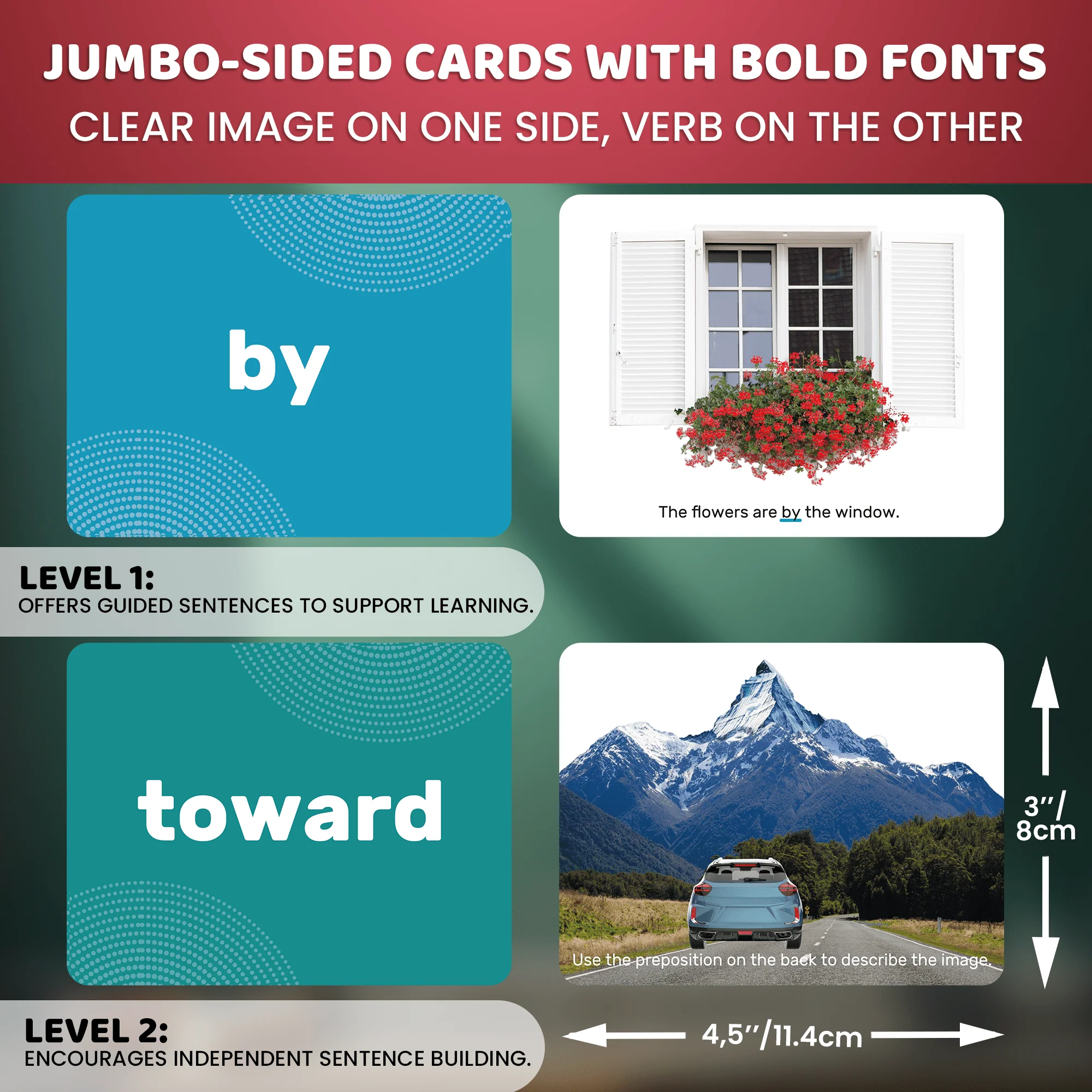 104 Prepositions Flash Cards Set for Speech Therapy - Image 3