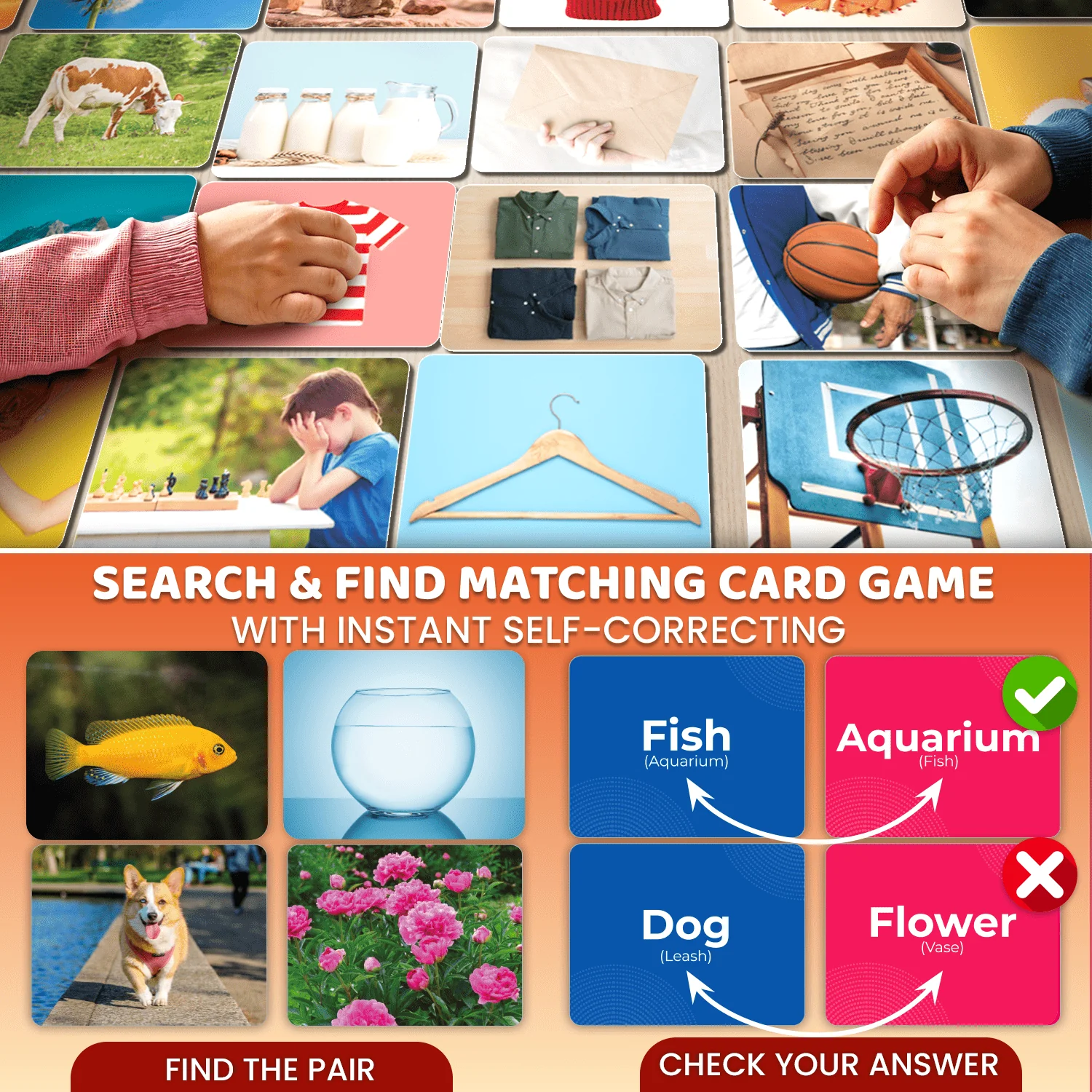 104 Vocabulary Flash Cards Go Together with Realistic Images for Kids - Image 5