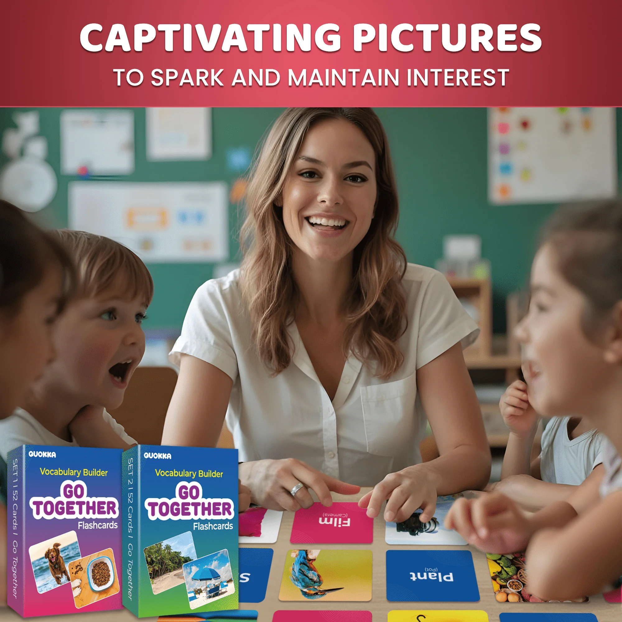 104 Vocabulary Flash Cards Go Together with Realistic Images for Kids - Image 6