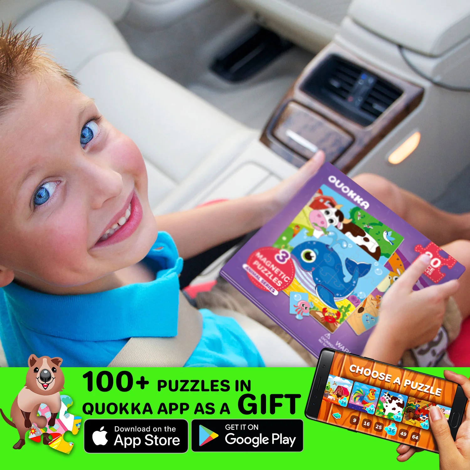 Magnetic Book 3x20 Pcs Puzzles for Kids | Animals - Image 6
