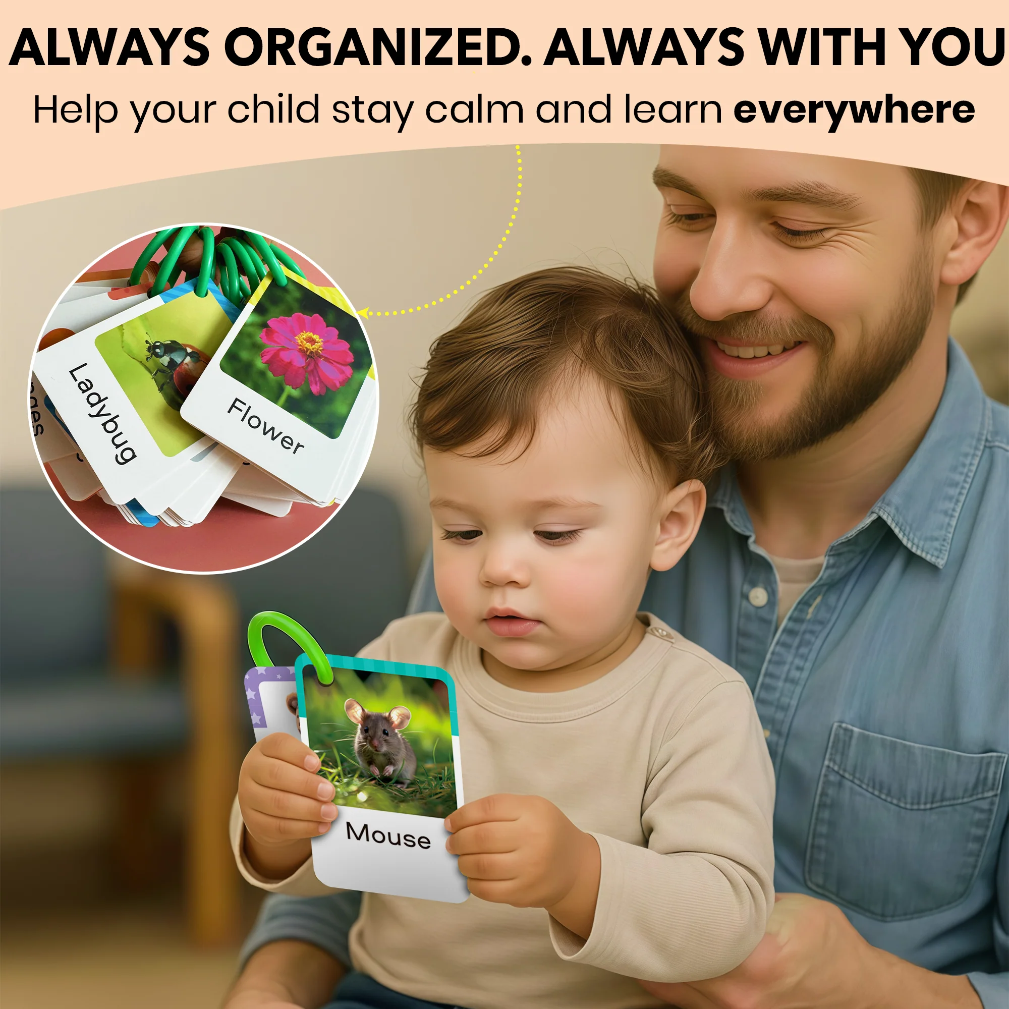 225 Flash Cards for Toddlers 1-3 | Alphabet & First Words - Image 5