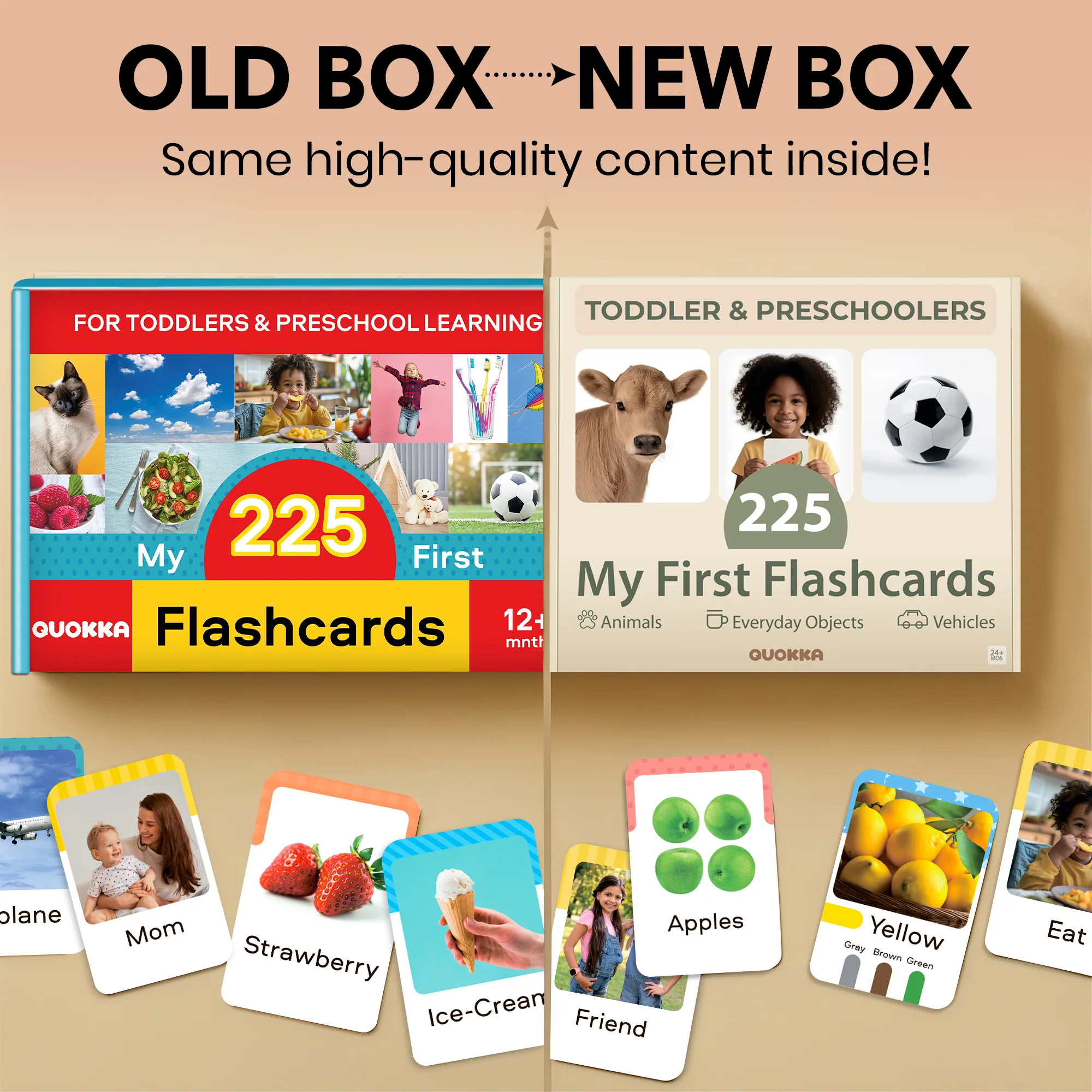 225 Flash Cards for Toddlers 1-3 | Alphabet & First Words - Image 7