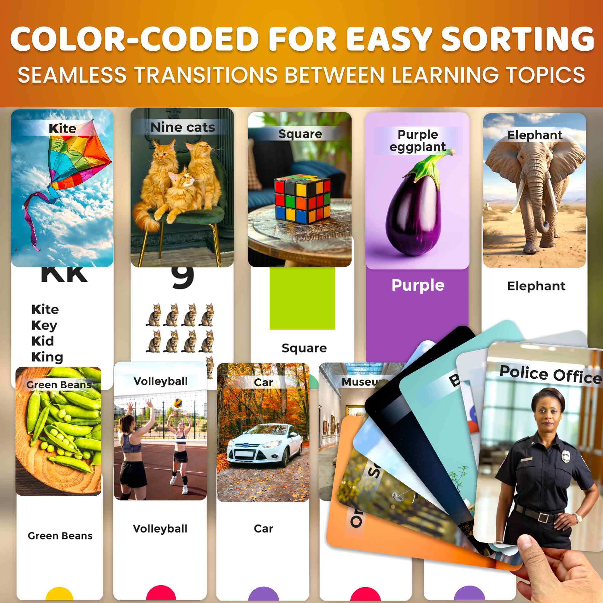 260 Flash Cards with Realistic Images for Kids - Image 5