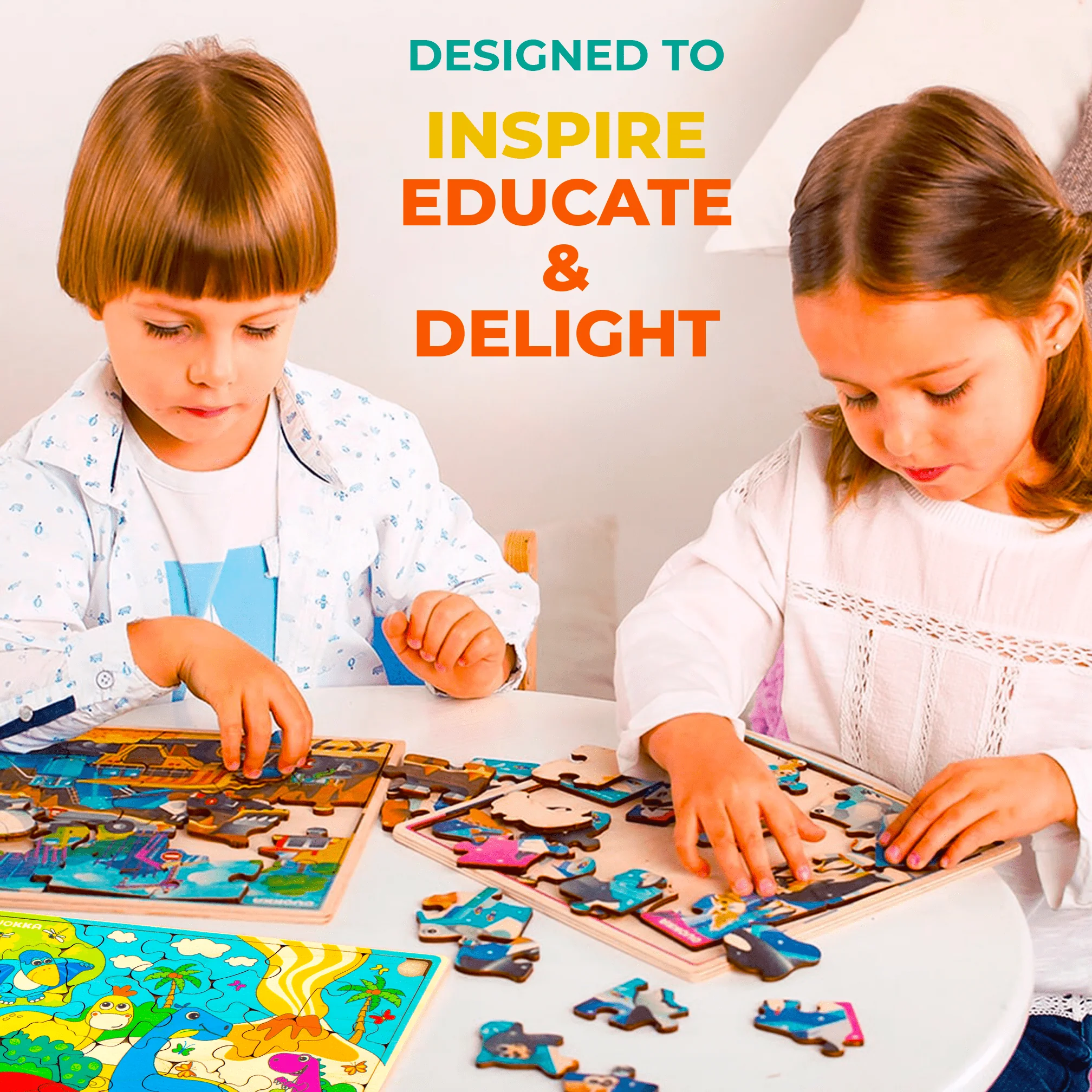 28 Pieces Wooden Puzzles for Kids | Dino - Image 5