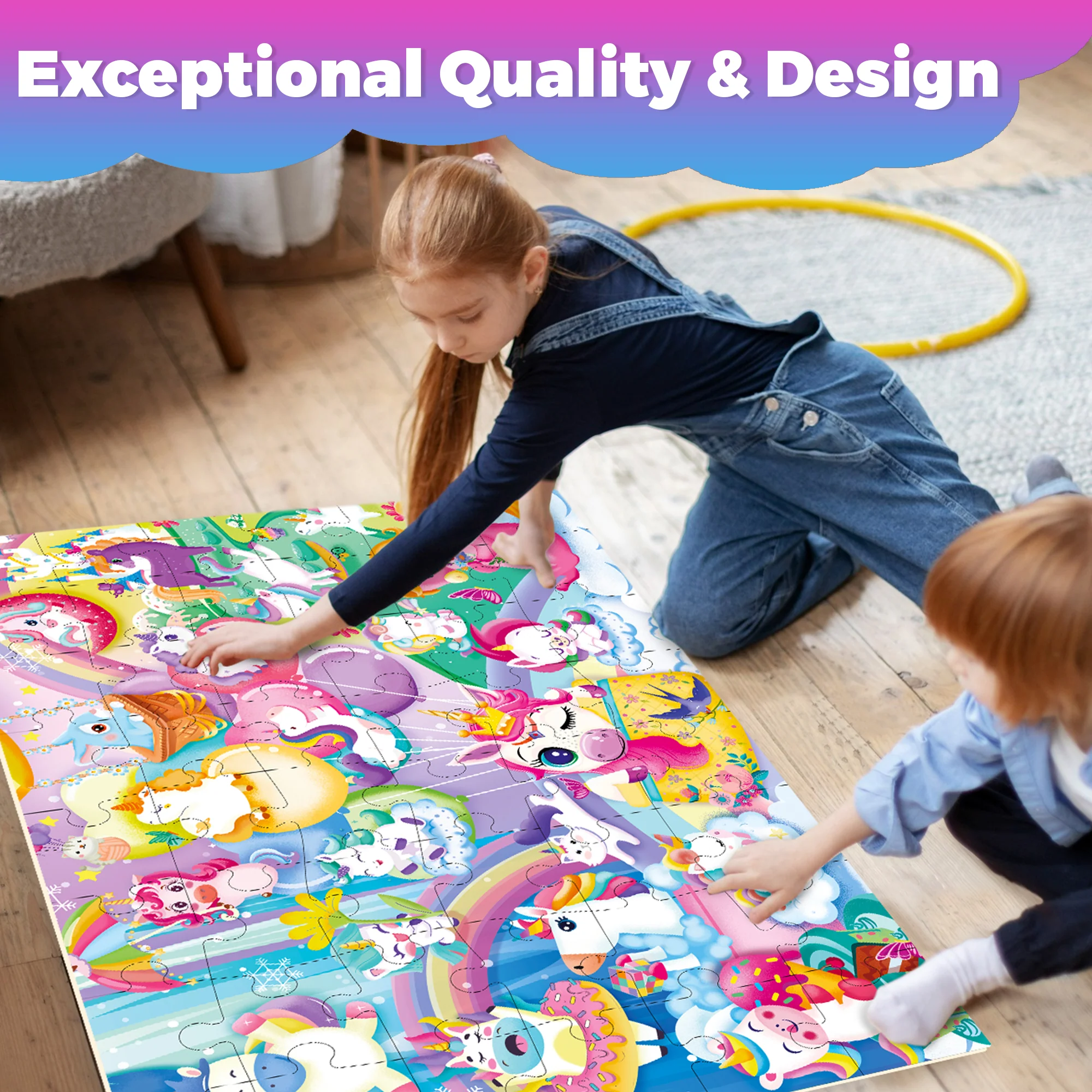 2x3 FT Giant Floor Puzzles for Kids Ages 4-6 | Unicorn - Image 4