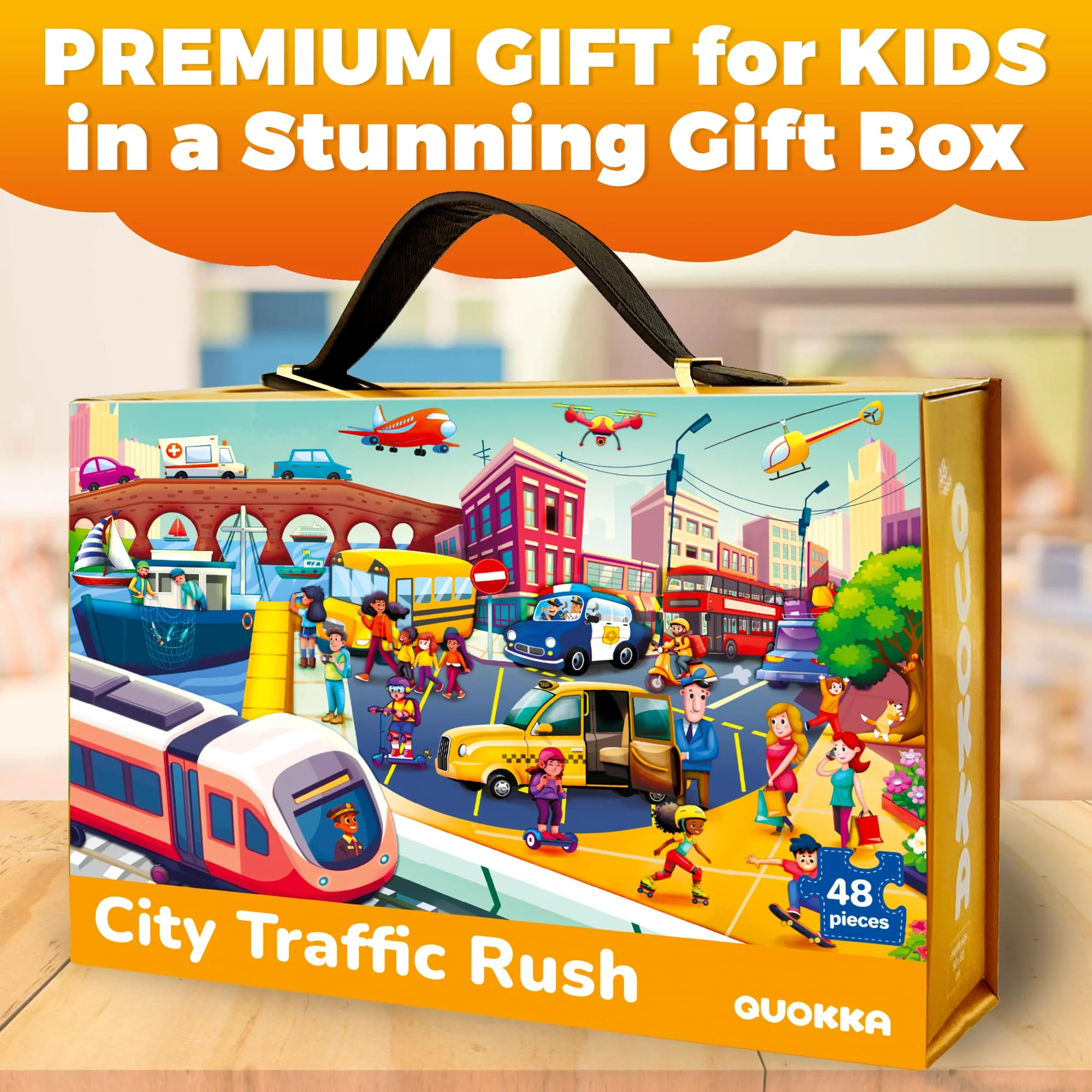 2x3 FT Giant Floor Puzzles for Kids | City Cars - Image 2