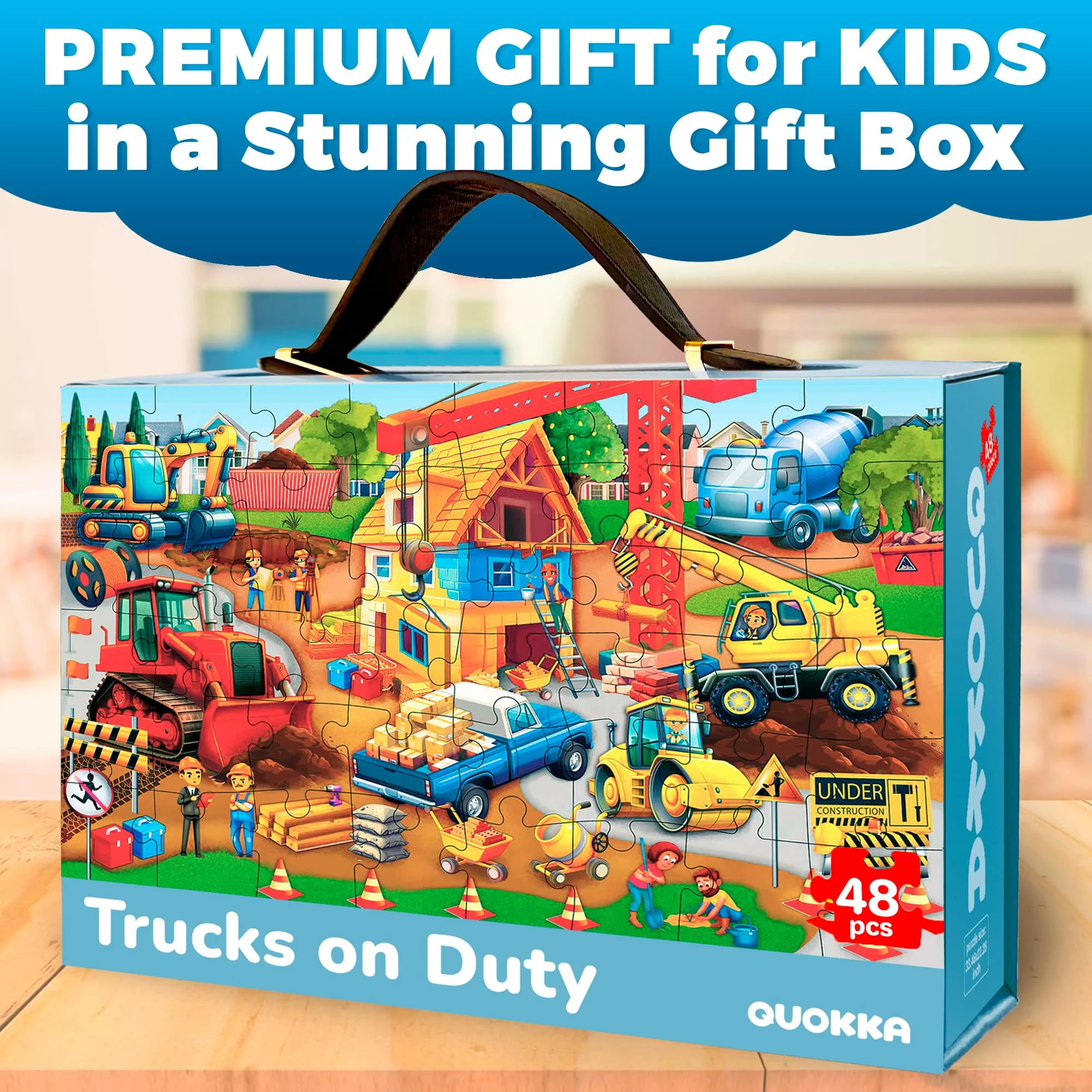 2x3 FT Giant Floor Puzzles for Kids | Construction - Image 2