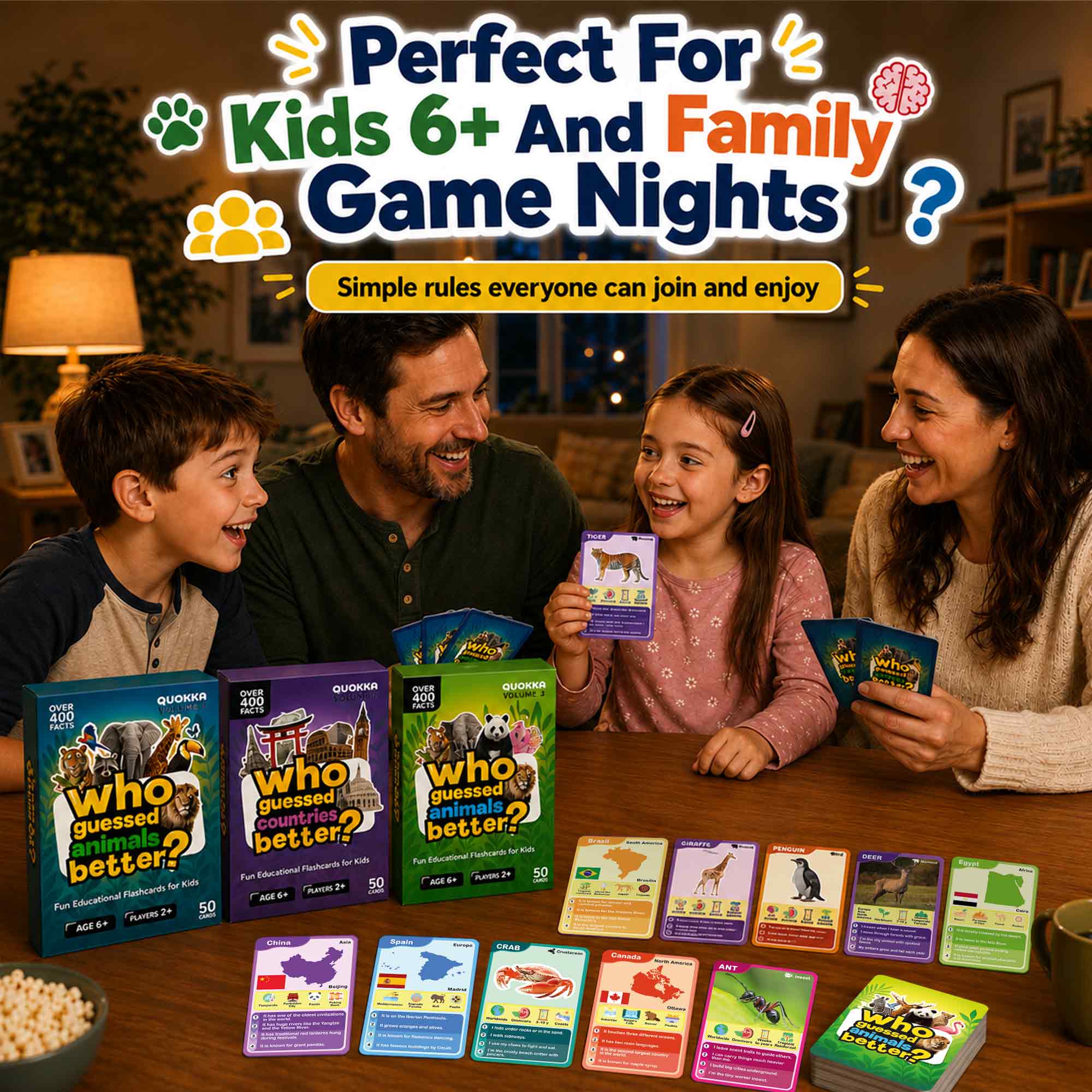 3 Set Educational Game for Kids - Who Guess It Better: Animals & Countries - Image 4