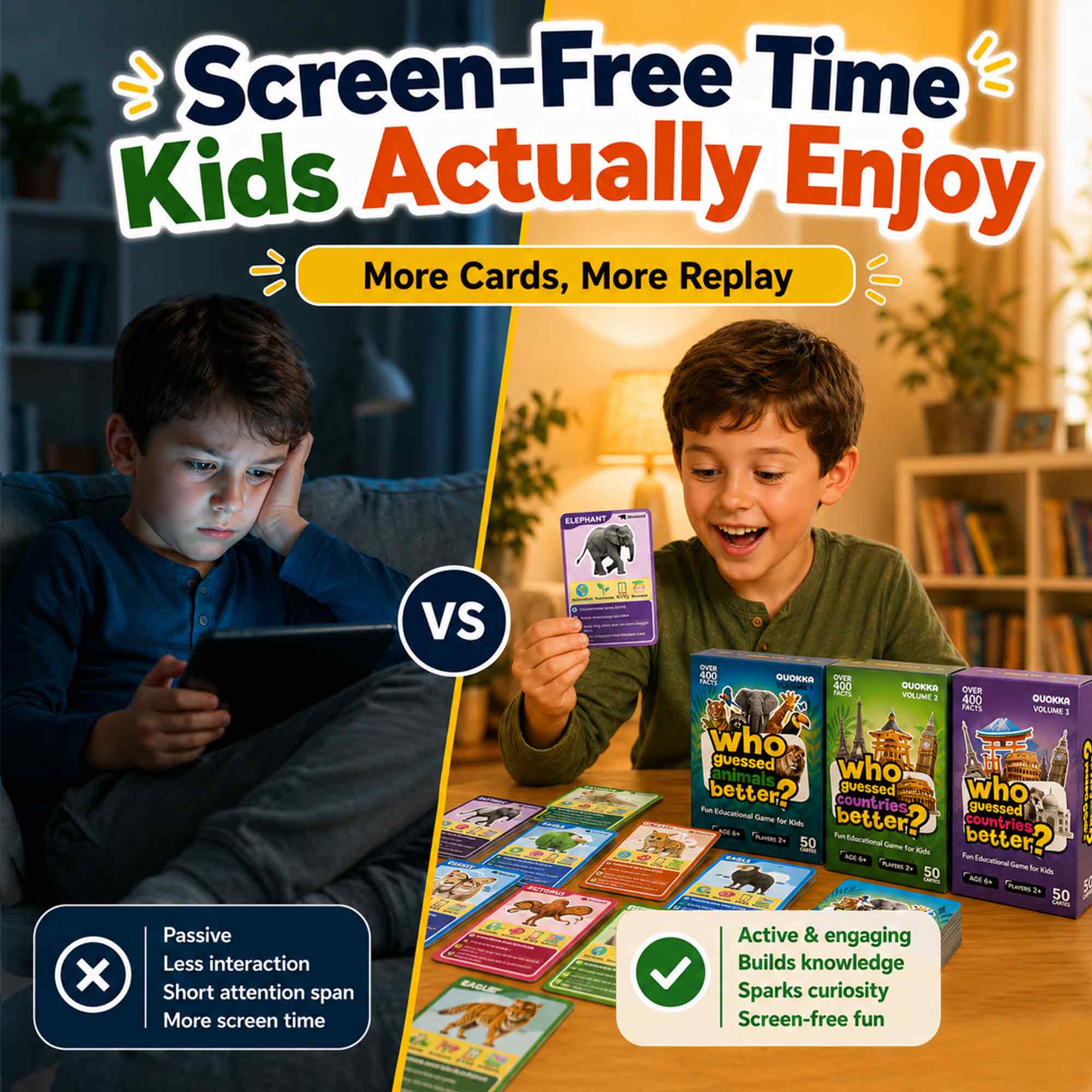 3 Set Educational Game for Kids - Who Guess It Better: Animals & Countries - Image 6