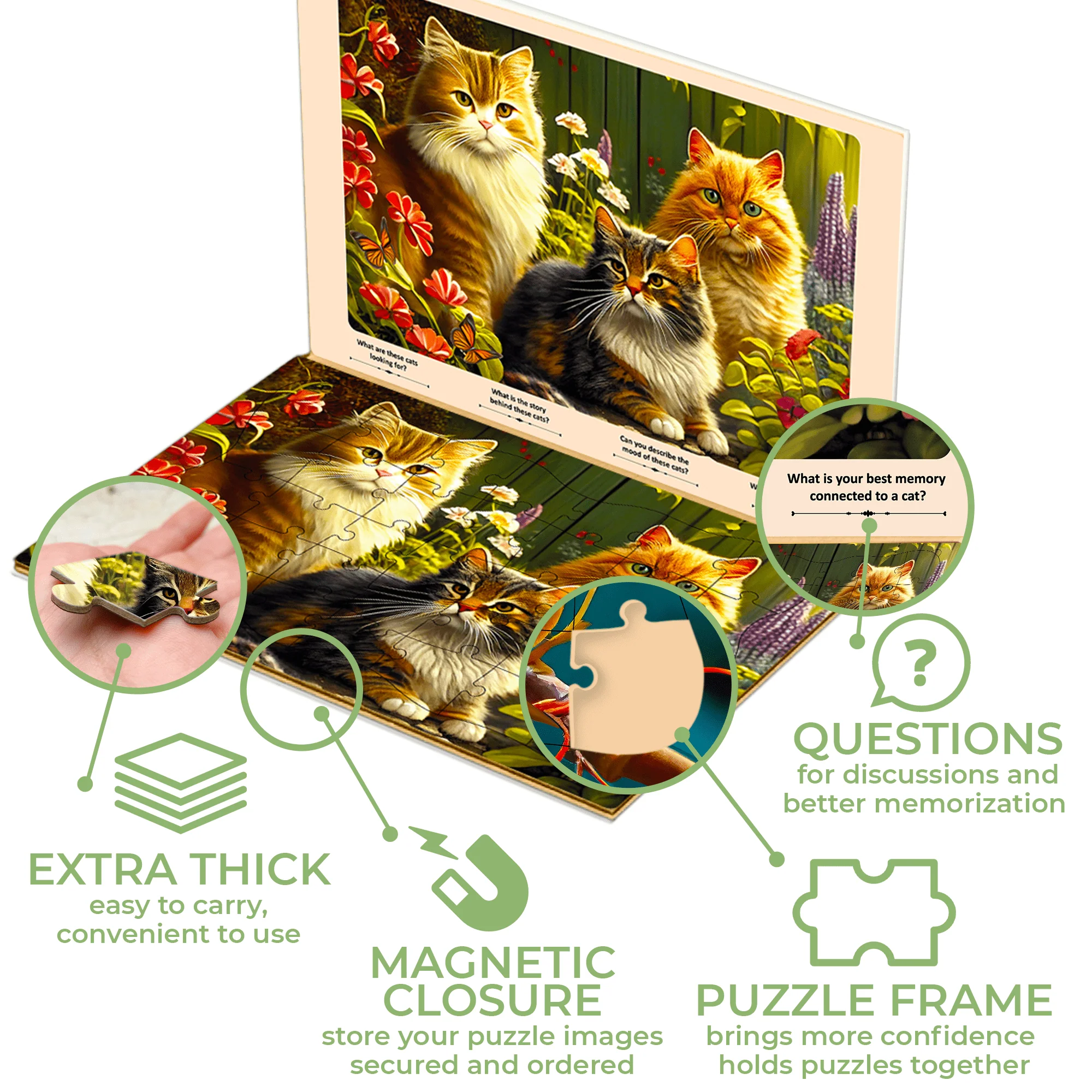 35 Piece Dementia Puzzles for Elderly | Birds, Dogs & Cats - Image 3
