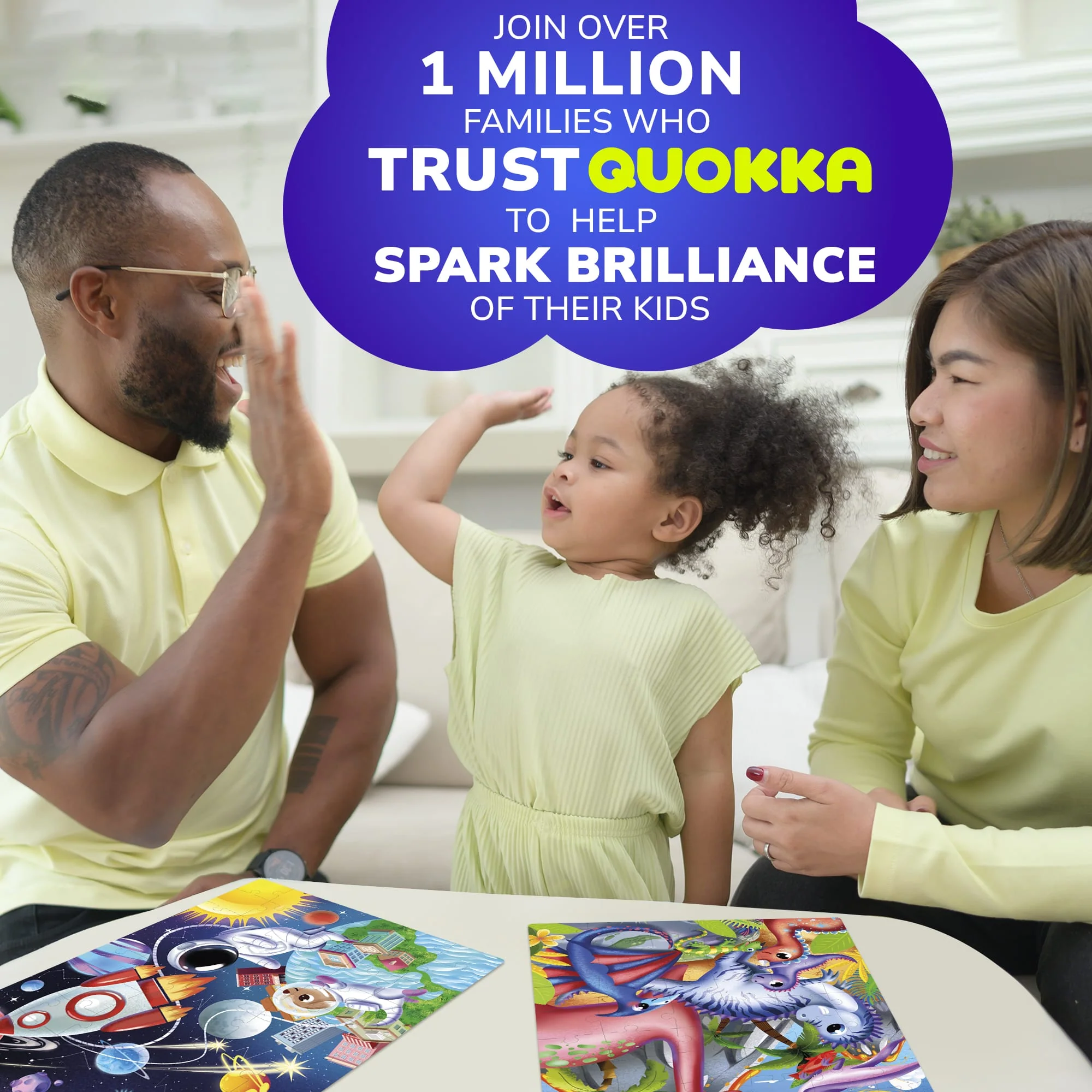 4x60 Jigsaw Puzzles for Kids | Space, Dino, Firefighters - Image 2