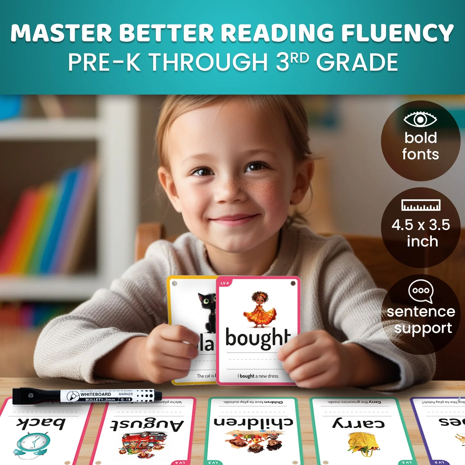 520 Sight Words Flash Cards for Kids | 5 Levels - Image 3