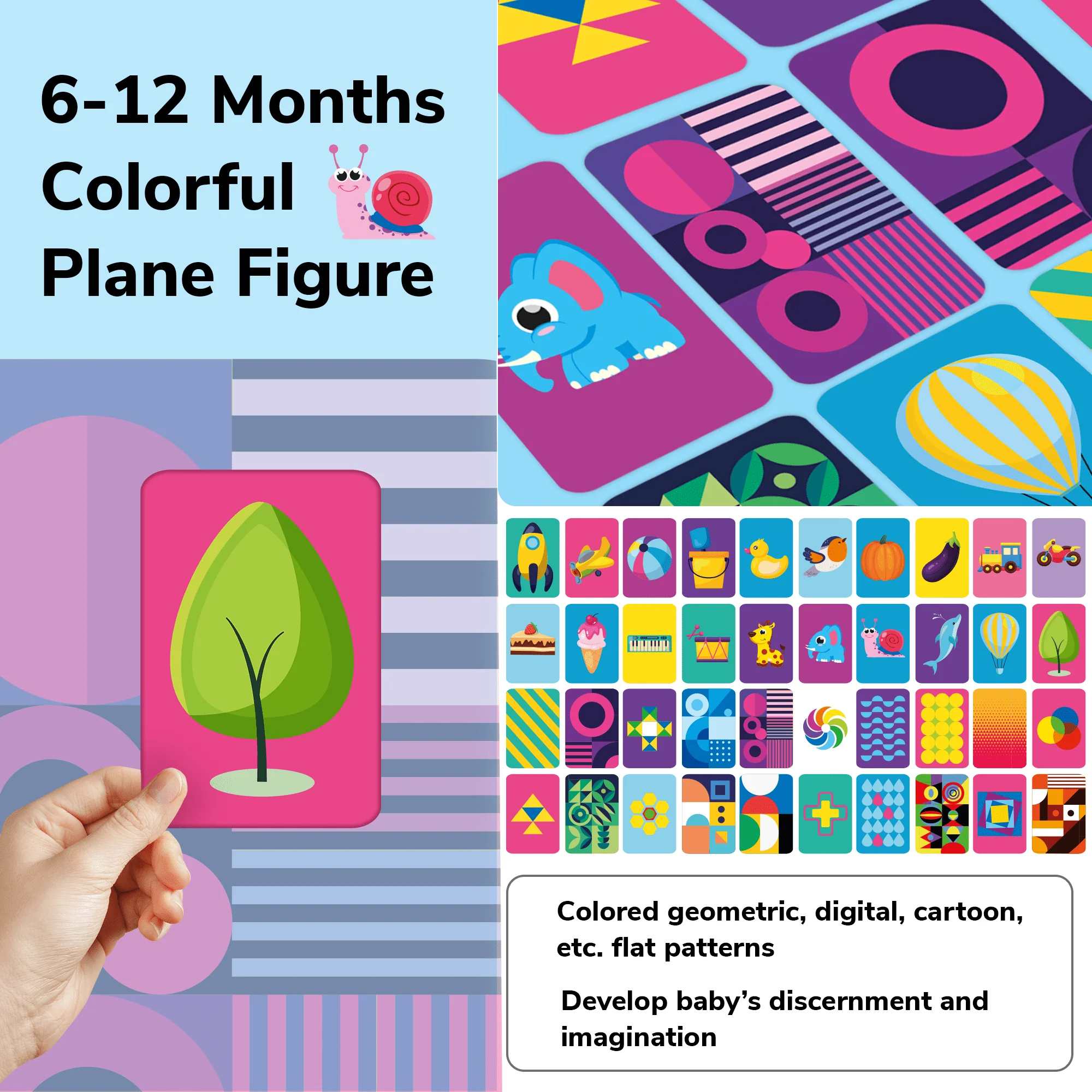 60 Contrast Baby Flash Cards | Animals, Shapes & Household Items - Image 5