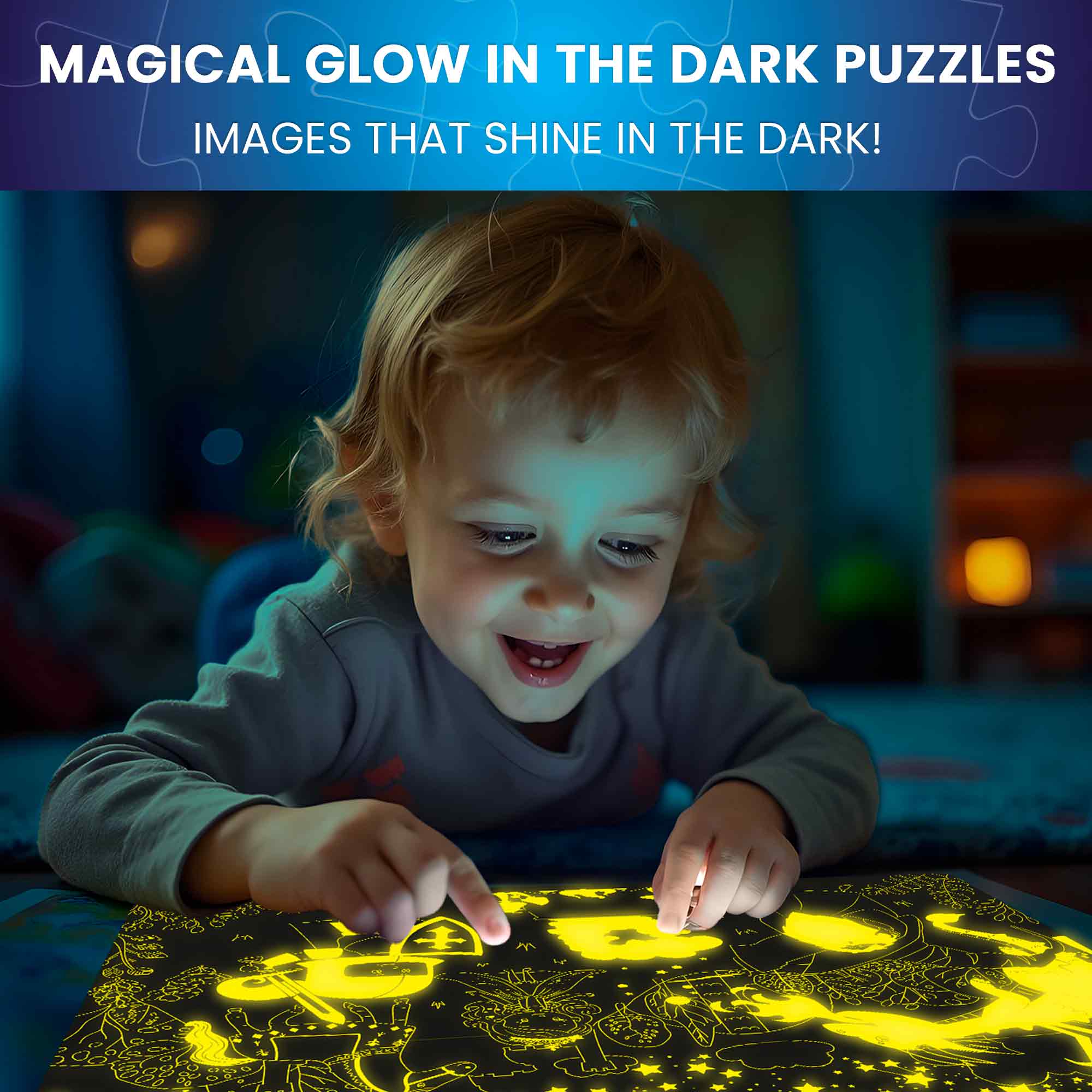 60 Piece Glow in the Dark Puzzles for Kids | Animals - Image 2