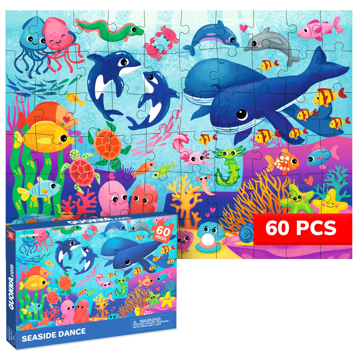 60 Pcs Puzzles for Kids - Ocean Animals