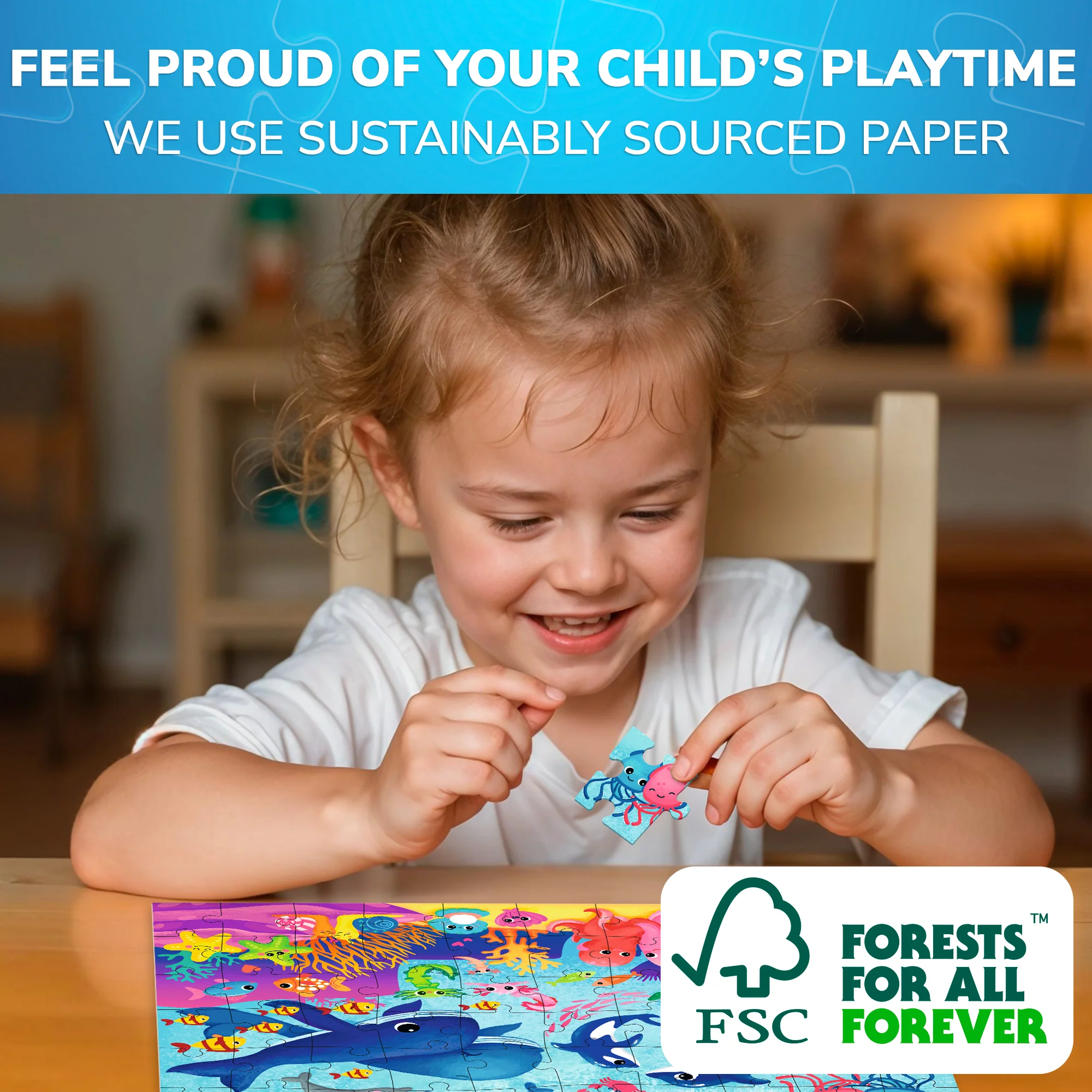 60 Pcs Puzzles for Kids - Ocean Animals - Image 6