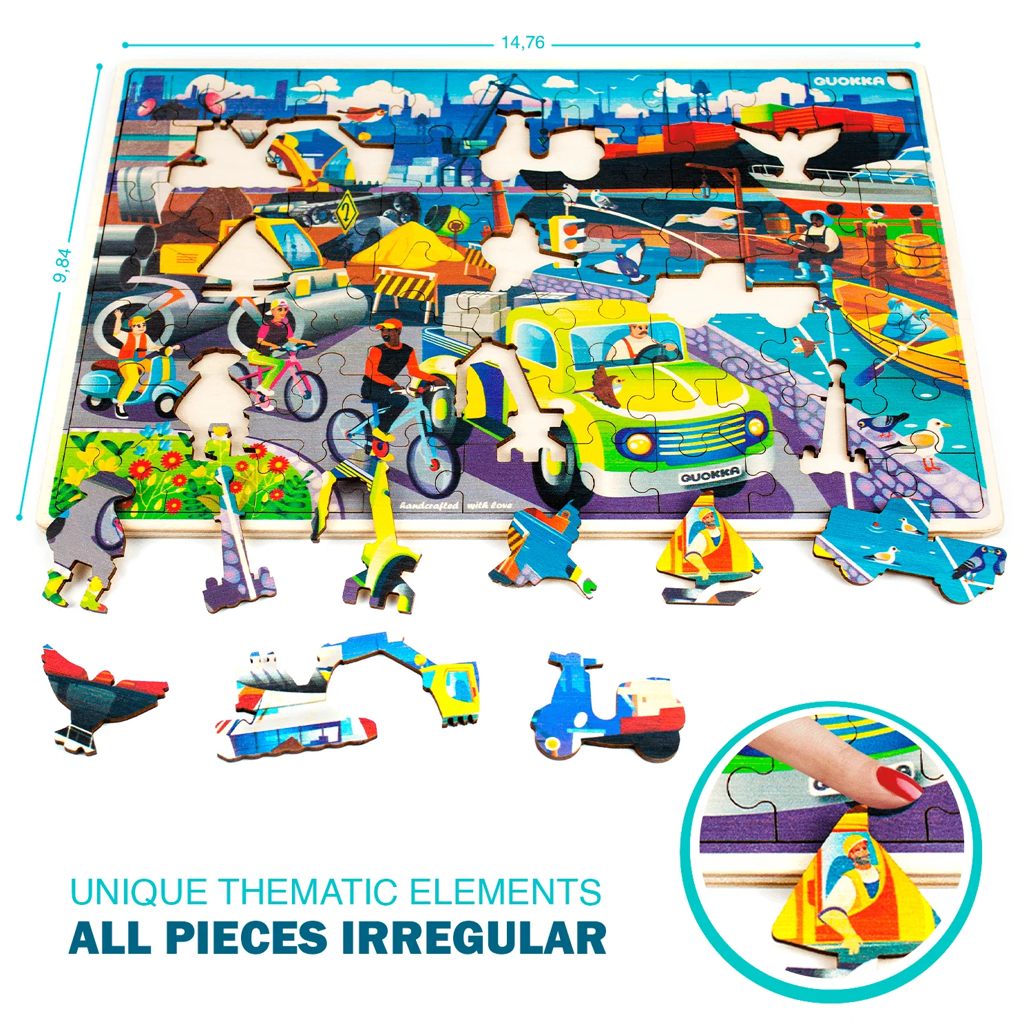 60 Piece Set of 4 Jigsaw Puzzles | Birds & Wild Animas - Image 4