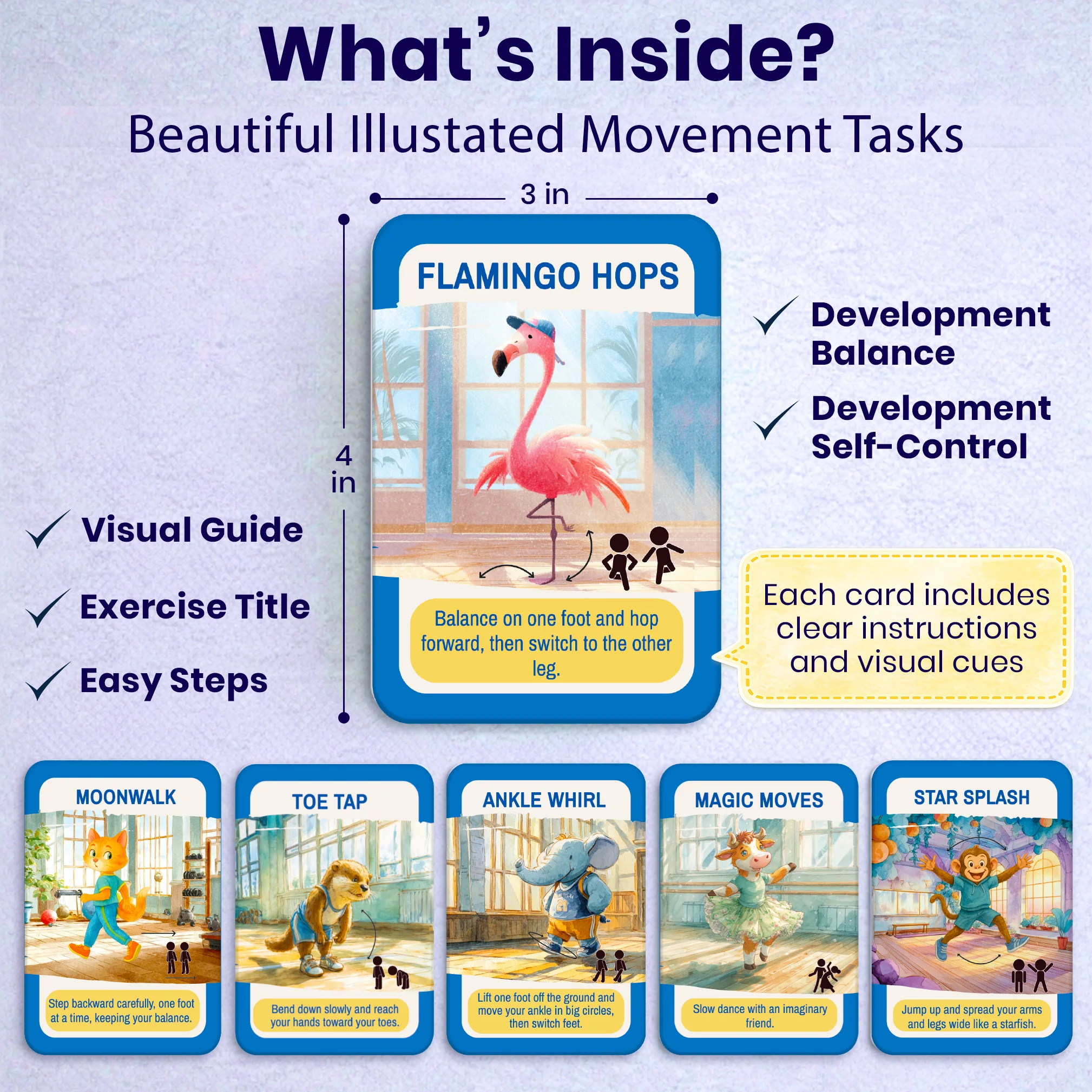 Active Movement Game for Kids ā 50 Animal-Themed Exercise Cards - Image 5