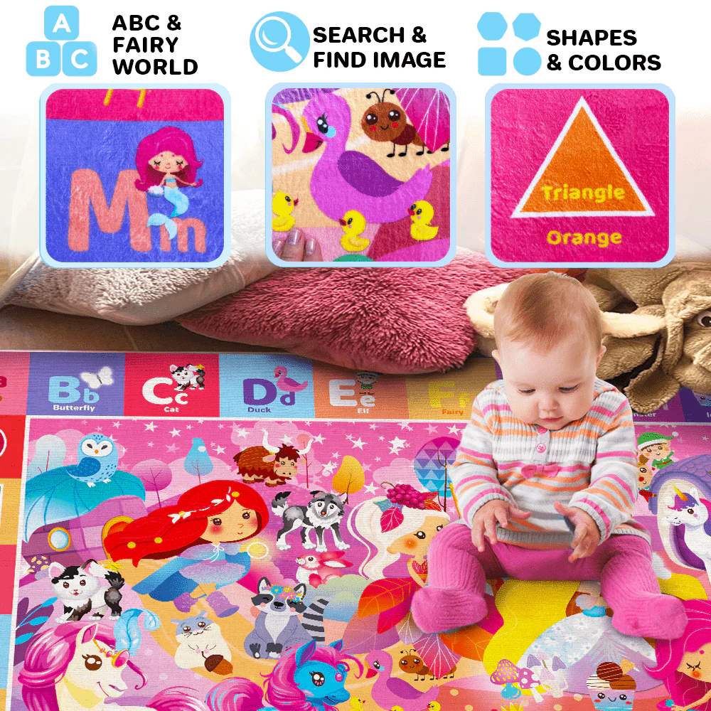 Baby Play Mat for Floor | Unicorn & Princess - Image 3