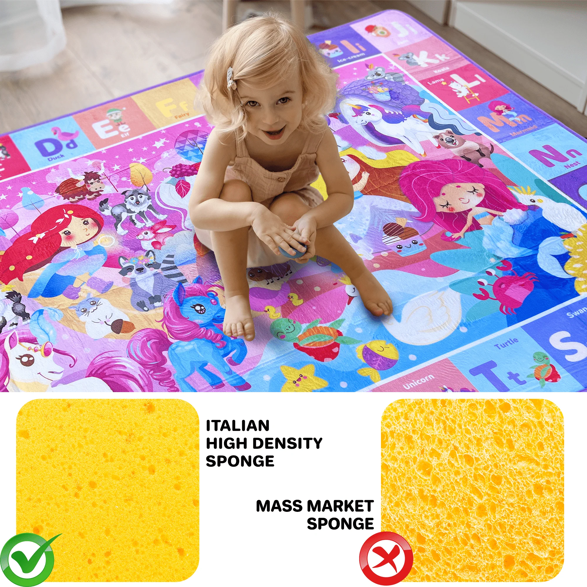 Baby Play Mat for Floor | Unicorn & Princess - Image 5