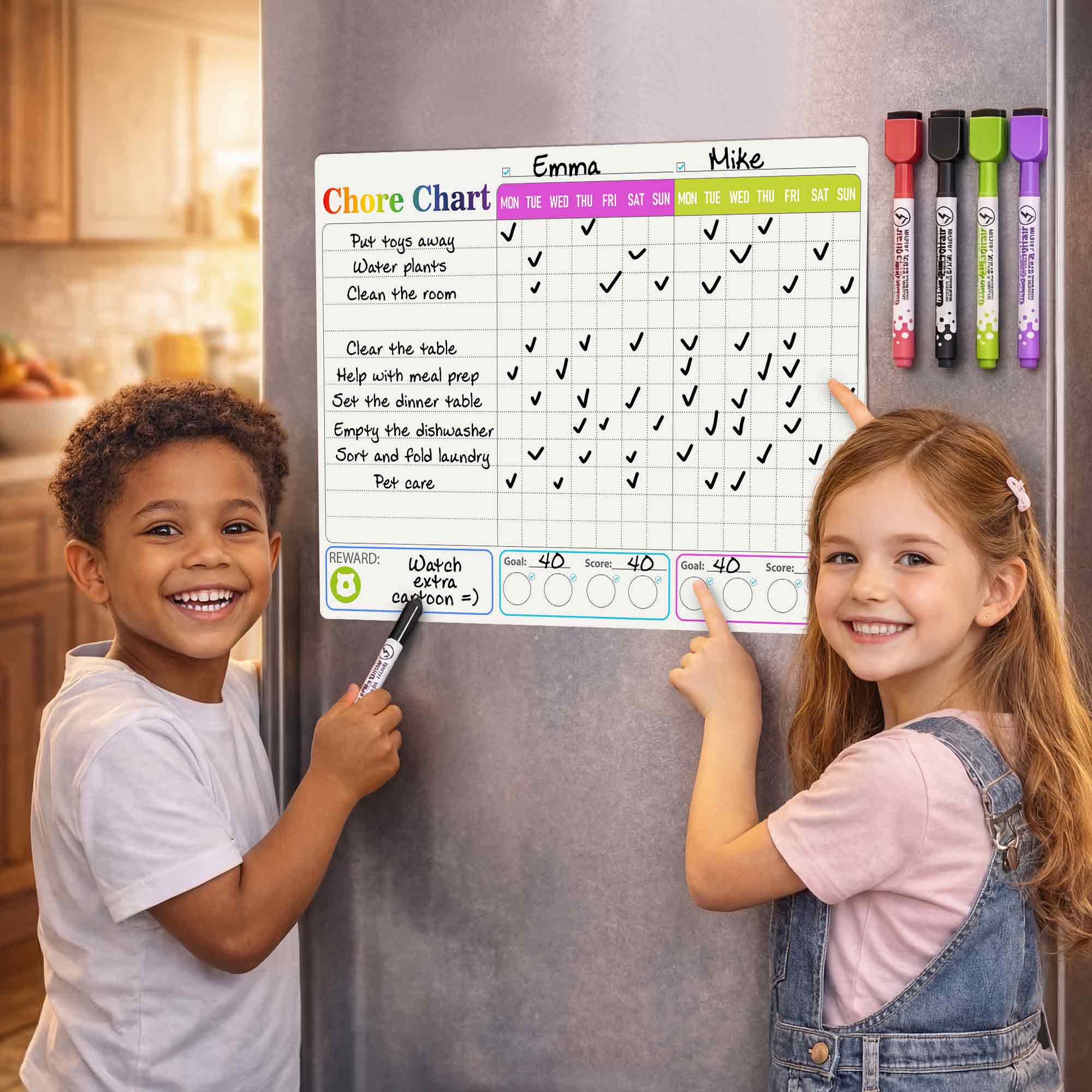 Behavior Magnetic Chore Chart for Multiple Kids - Image 6