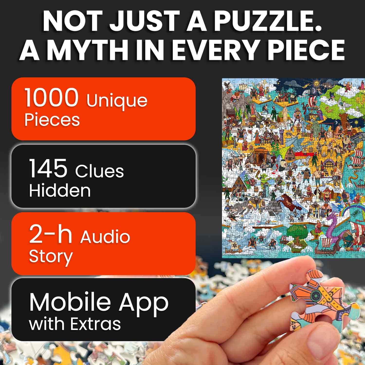 Bundle Set 6x1000 Piece Puzzle for Adults with Secret Tasks - Image 2