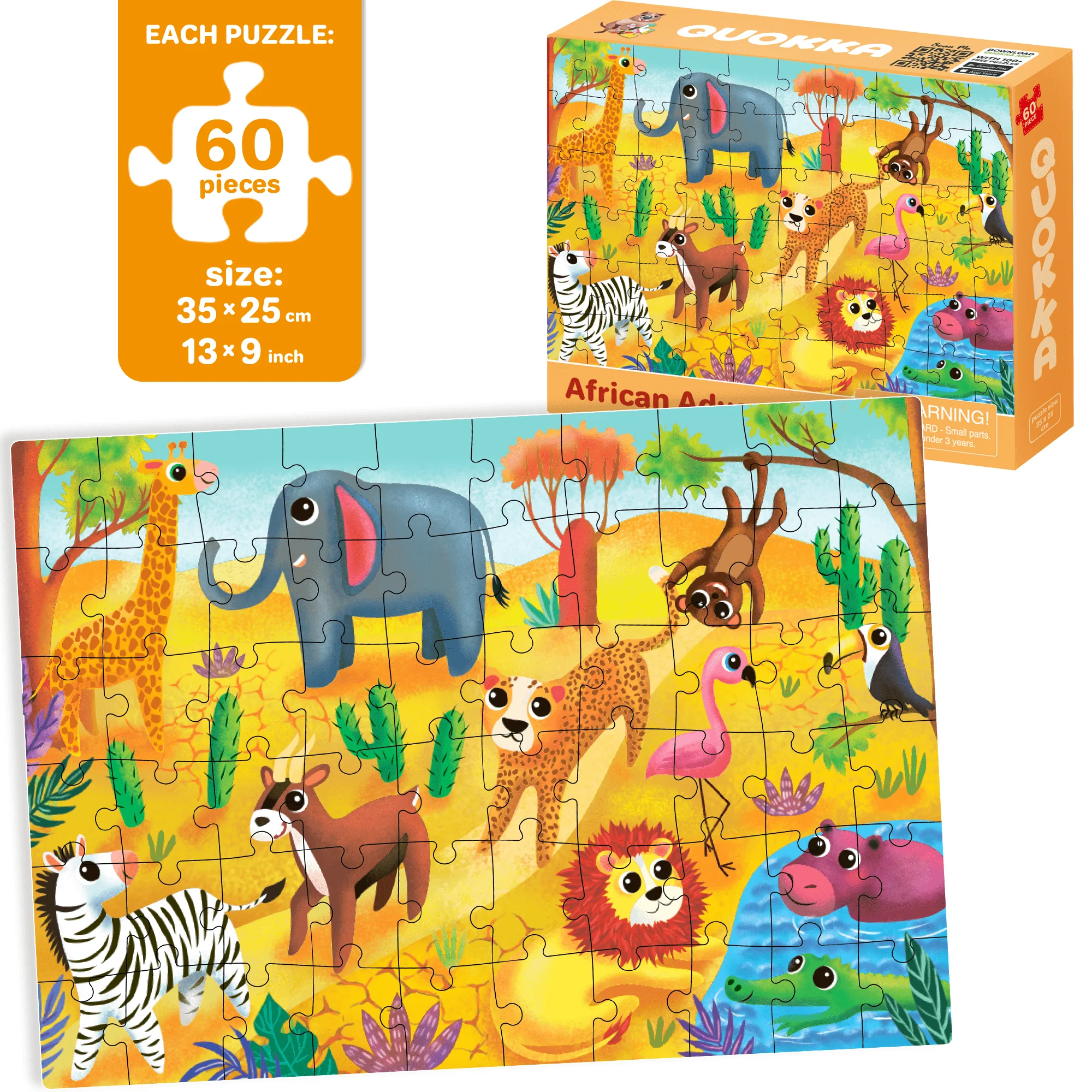 Bundle Set of 8 Puzzles for Kids | Animals, Amazonians - Image 2