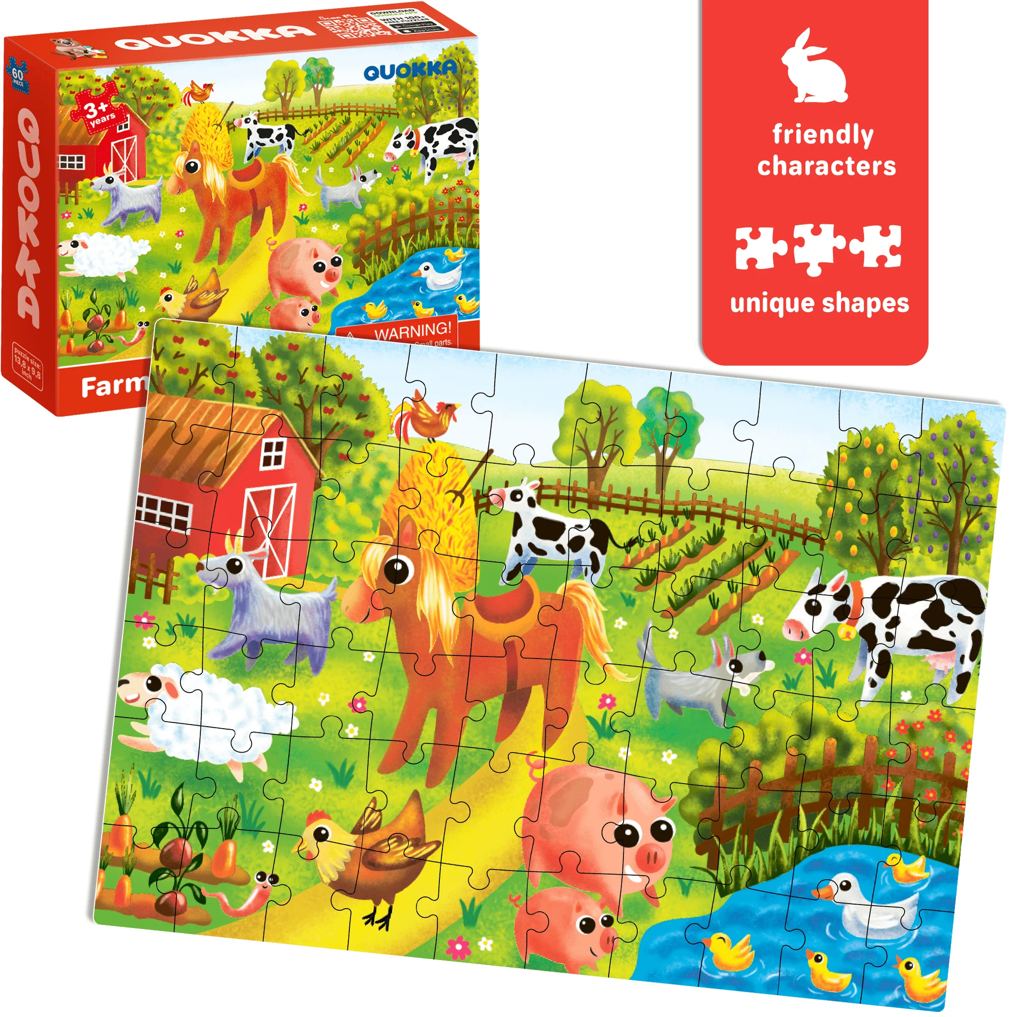 Bundle Set of 8 Puzzles for Kids | Fairy Tales, Farm - Image 2
