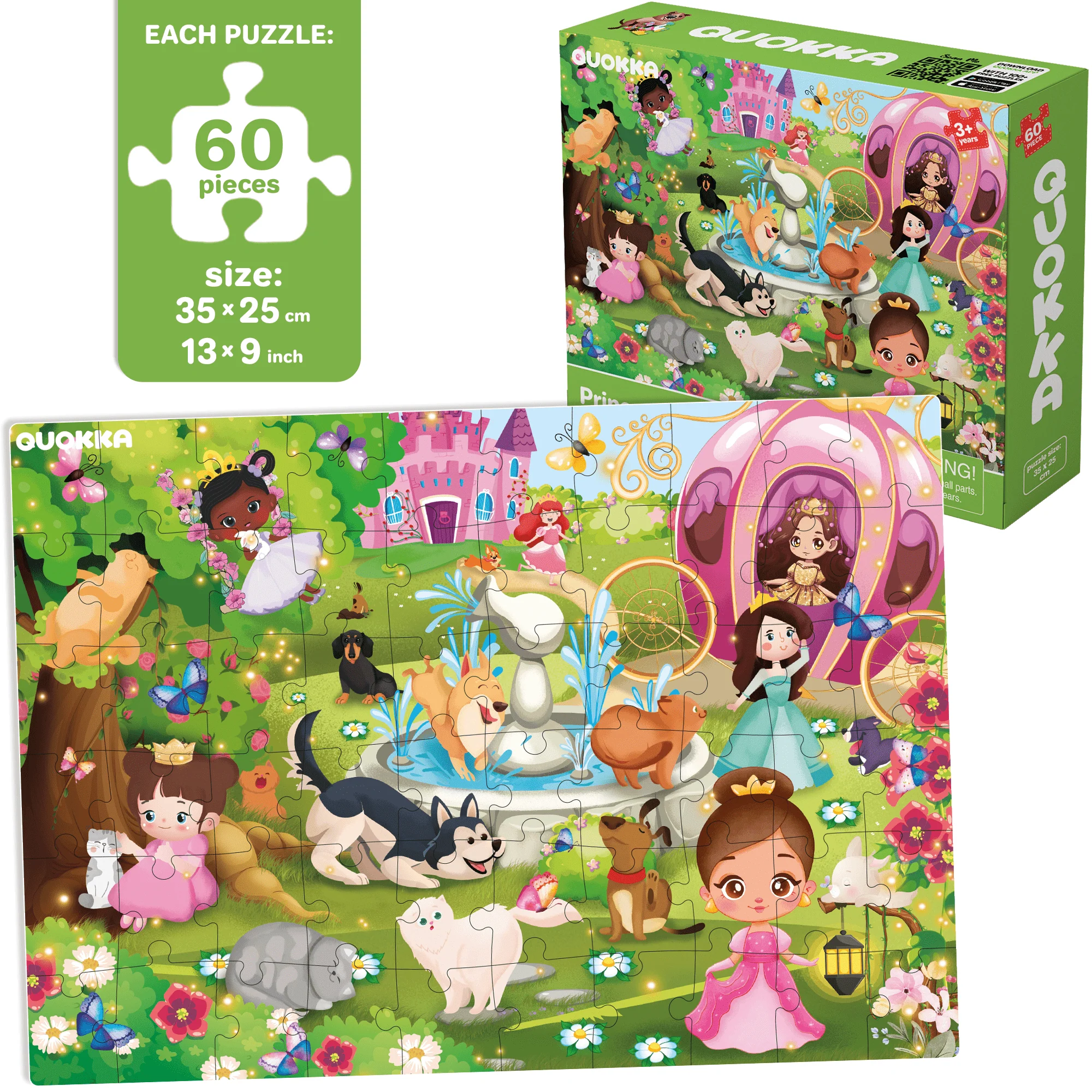 Bundle Set of 8 Puzzles for Kids | Mermaids, Animals, City Life - Image 2