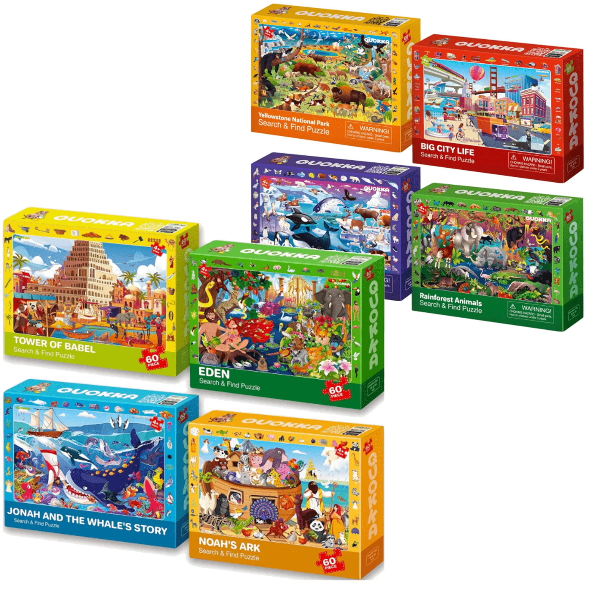 Bundle Set of 8 Puzzles for Kids | Religion Set, City Life