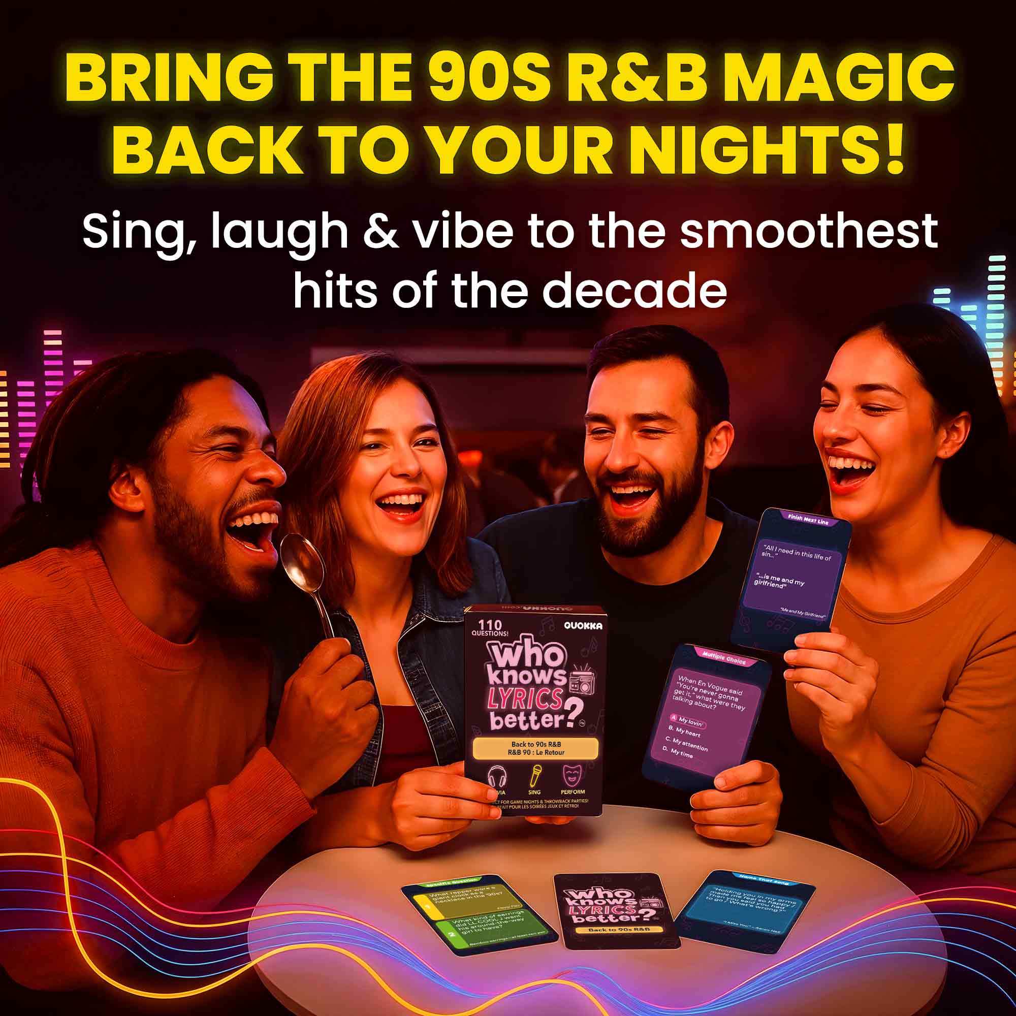 Card Game Who Knows Lyrics Better? 110 Questions Back to 90s R&B - Image 3