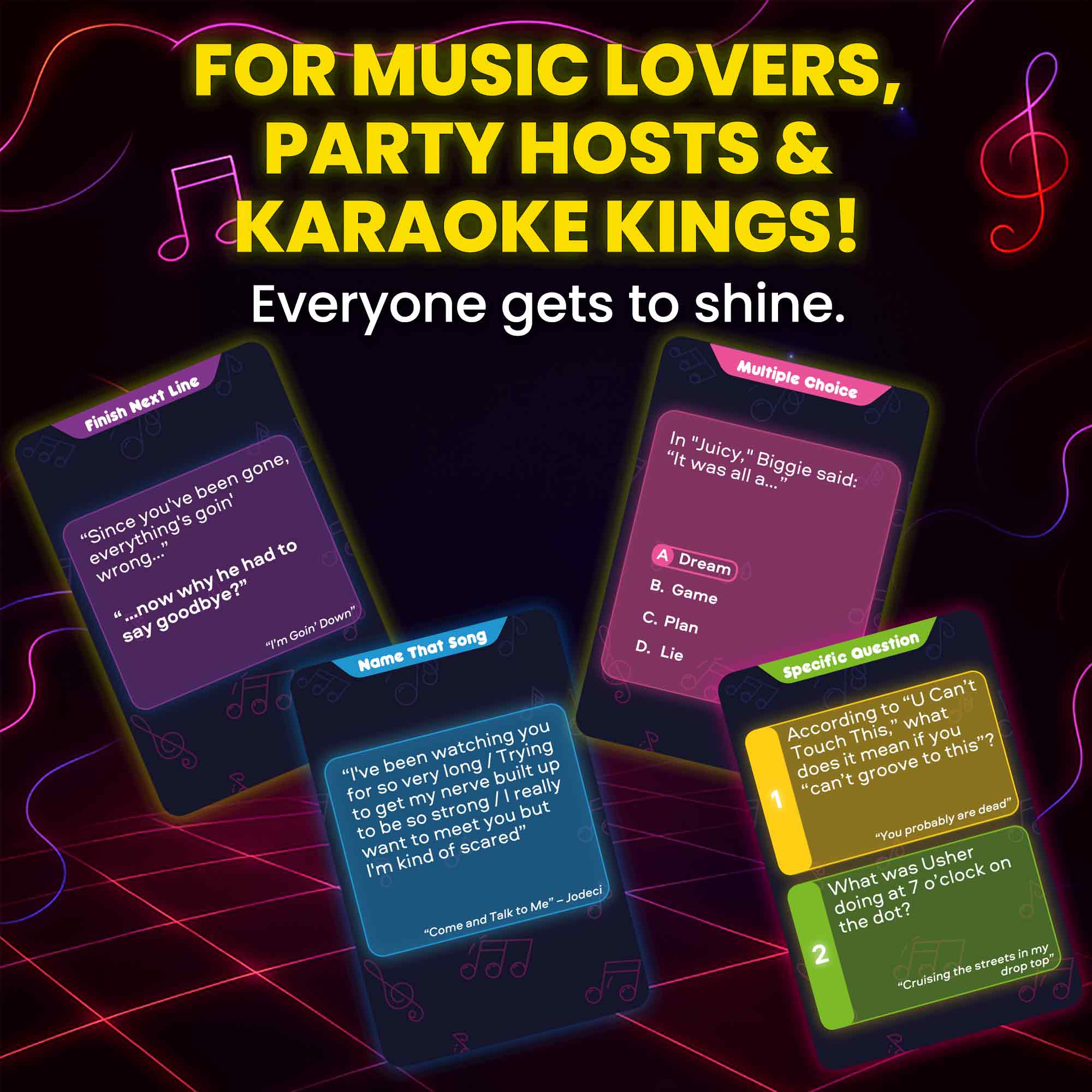 Card Game Who Knows Lyrics Better? 110 Questions Back to 90s R&B - Image 4