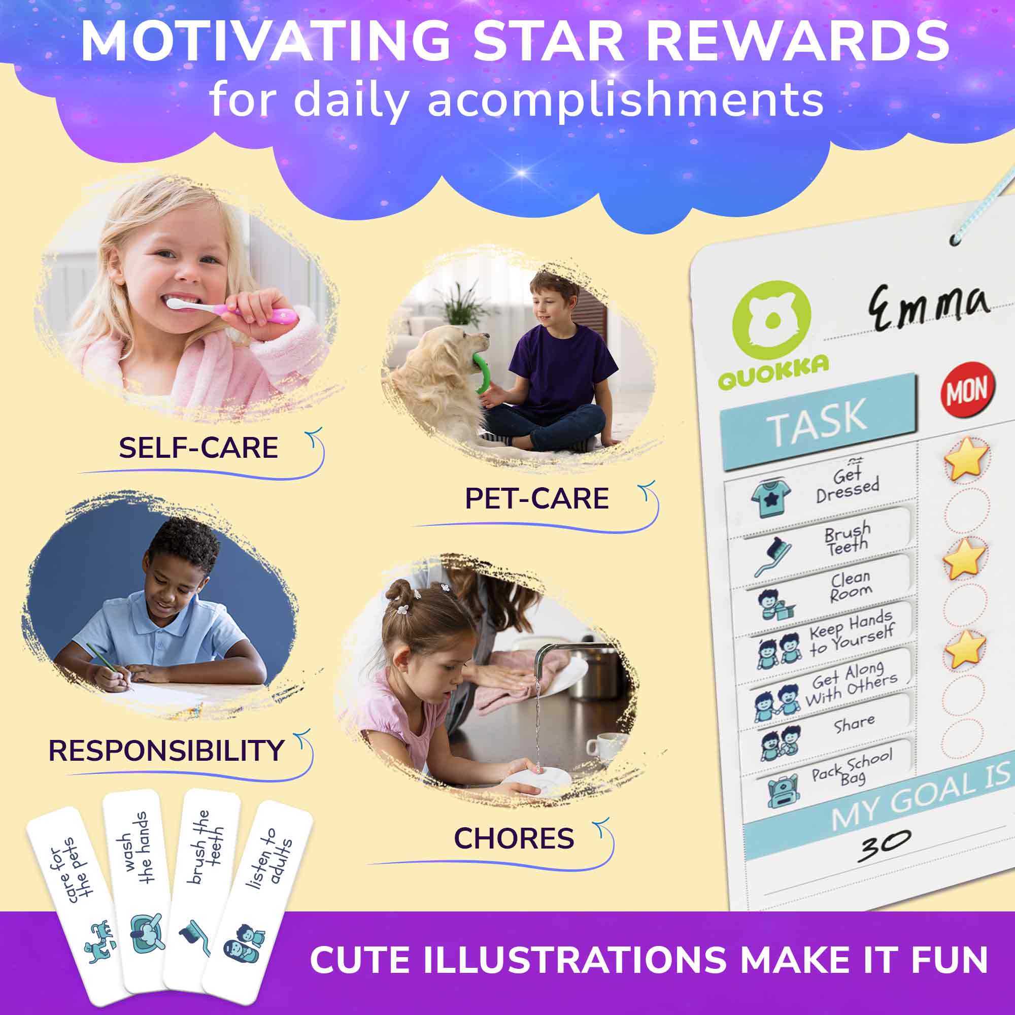 Chart to Finish Behavior Magnetic Wall Chart Poster - Image 4