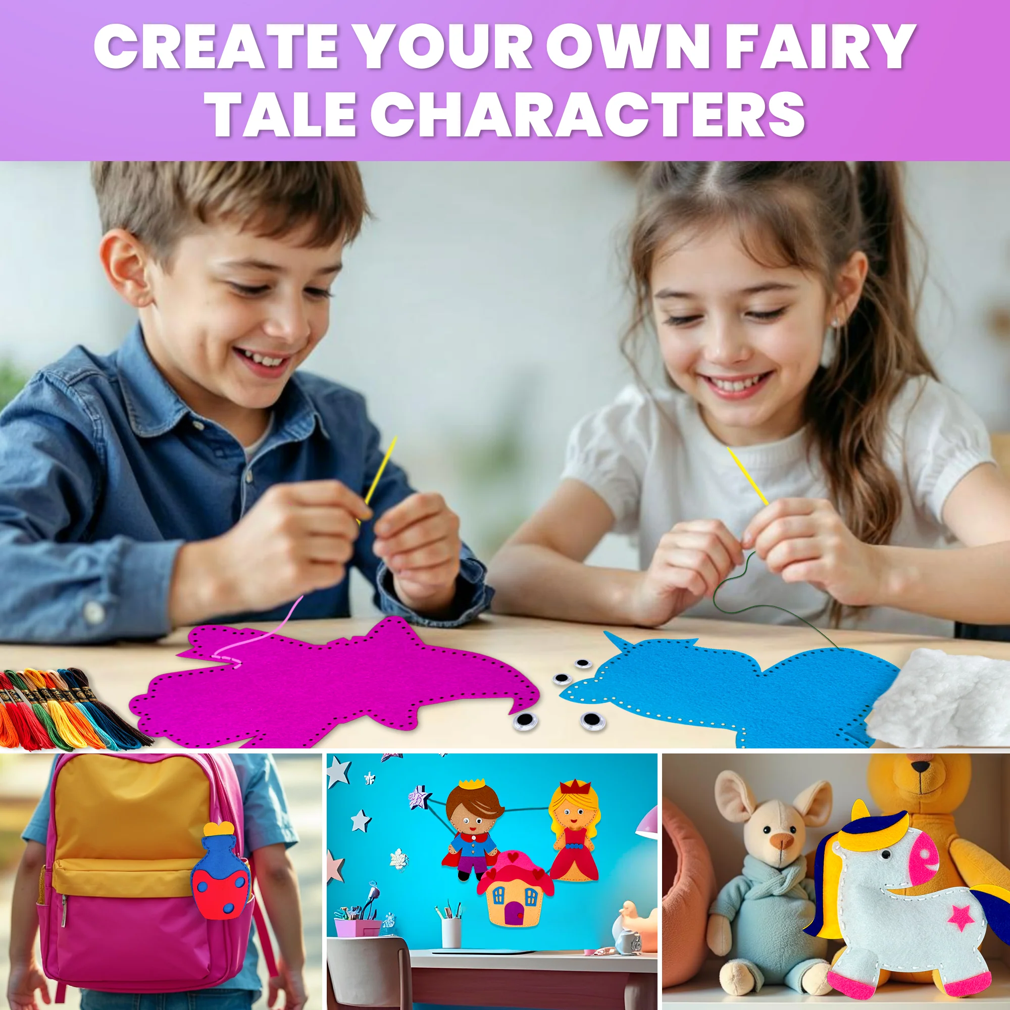 Craft Kits for Kids - 12 Fairy Tale Sewing Kit Basic - Image 6