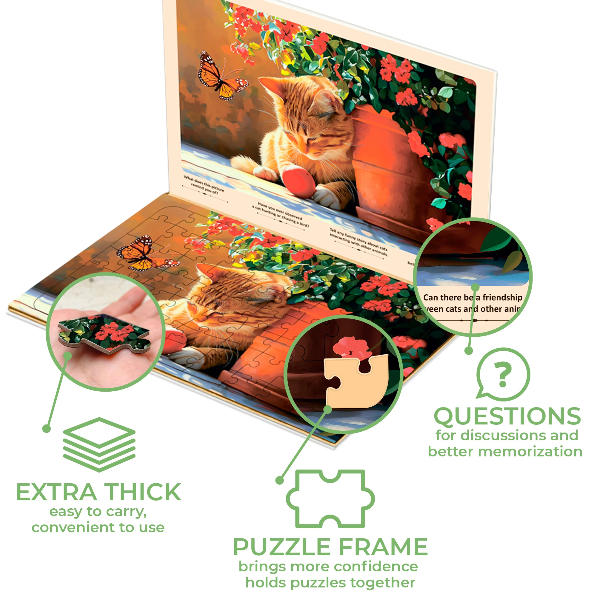 63 Dementia Puzzles for Elderly | Birds and Cats - Image 3