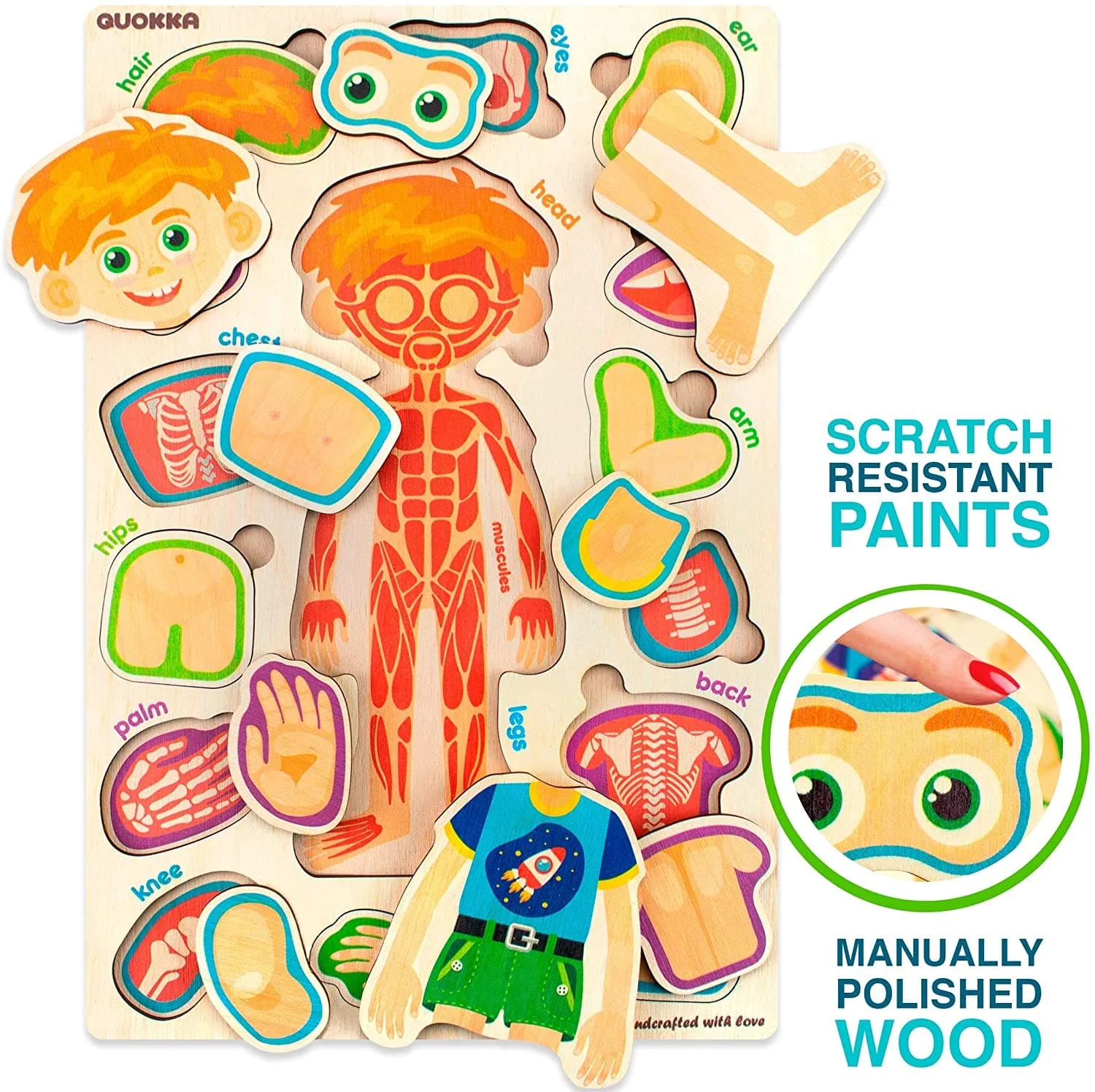Wooden Puzzles for Toddlers Games Our Body Parts - Image 4