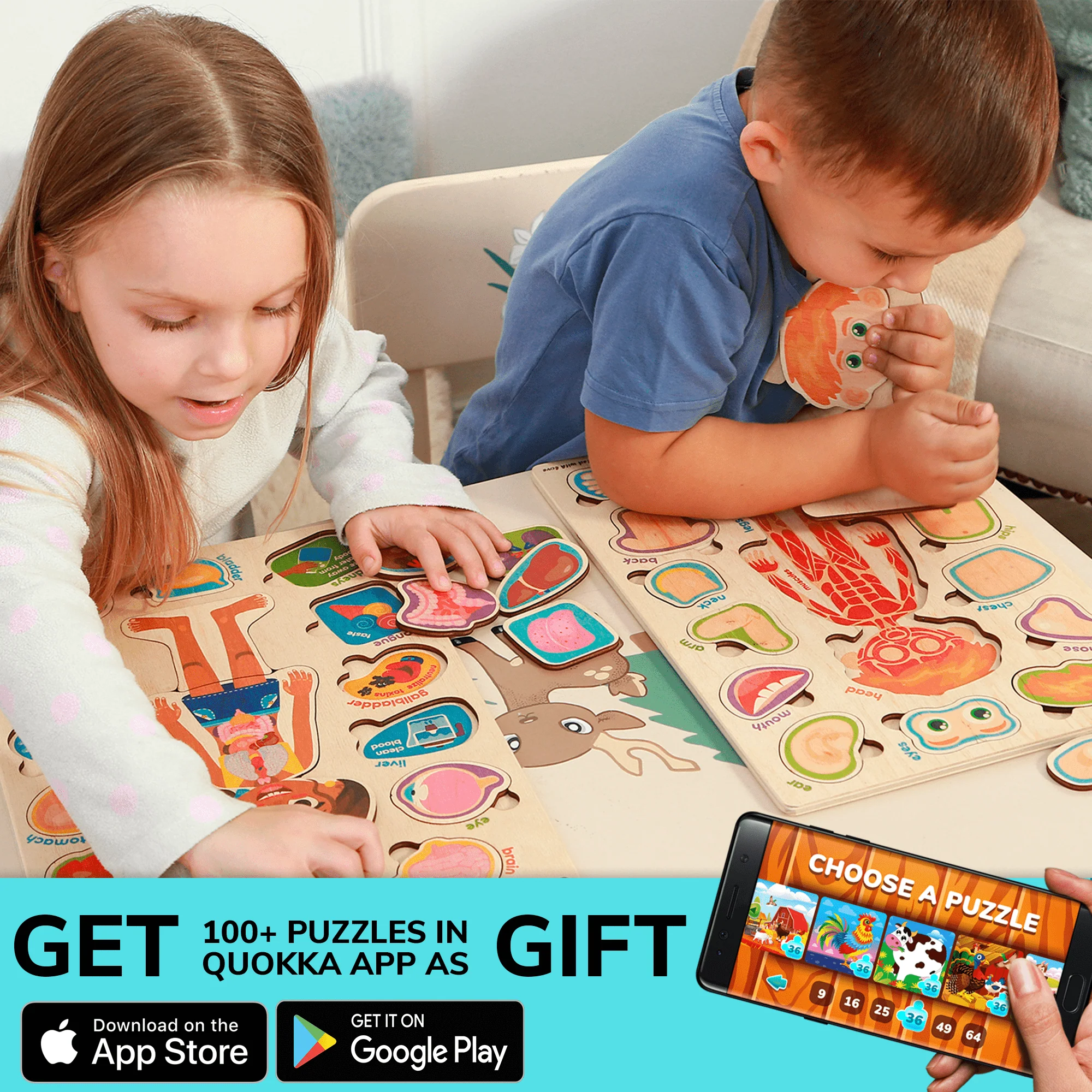 Wooden Puzzles for Toddlers Games Our Body Parts - Image 5