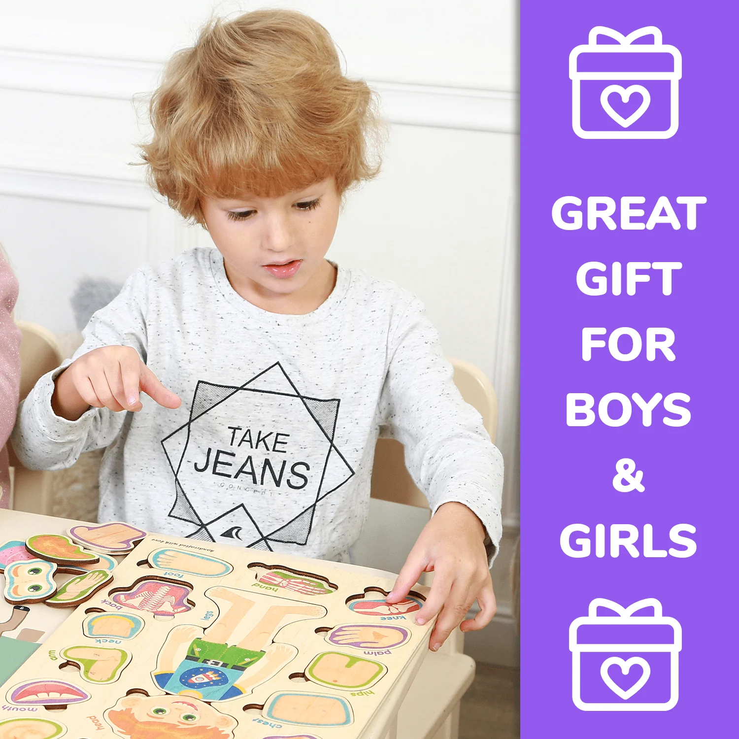 Wooden Puzzles for Toddlers Games Our Body Parts - Image 6