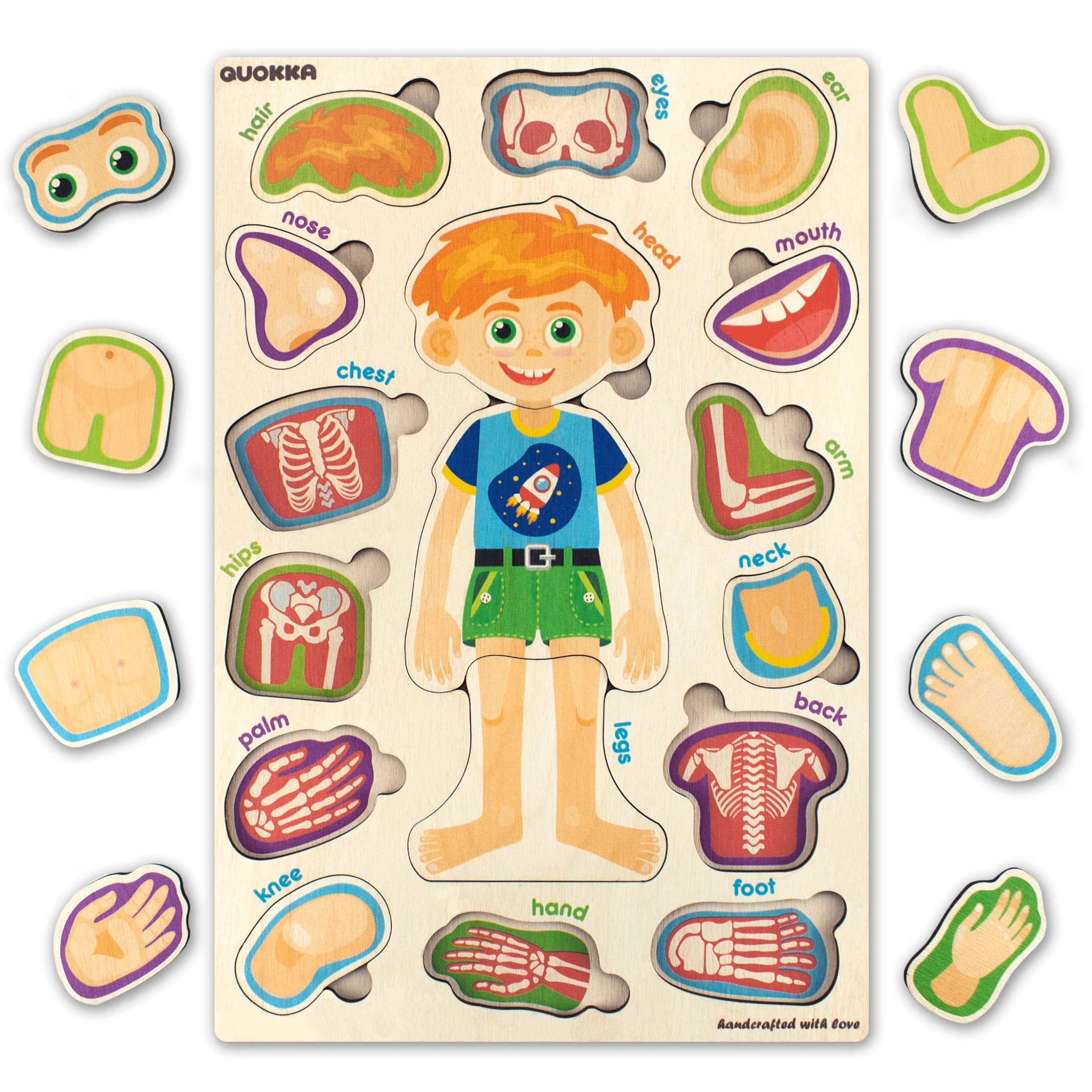 Wooden Puzzles for Toddlers Games Our Body Parts - Image 7